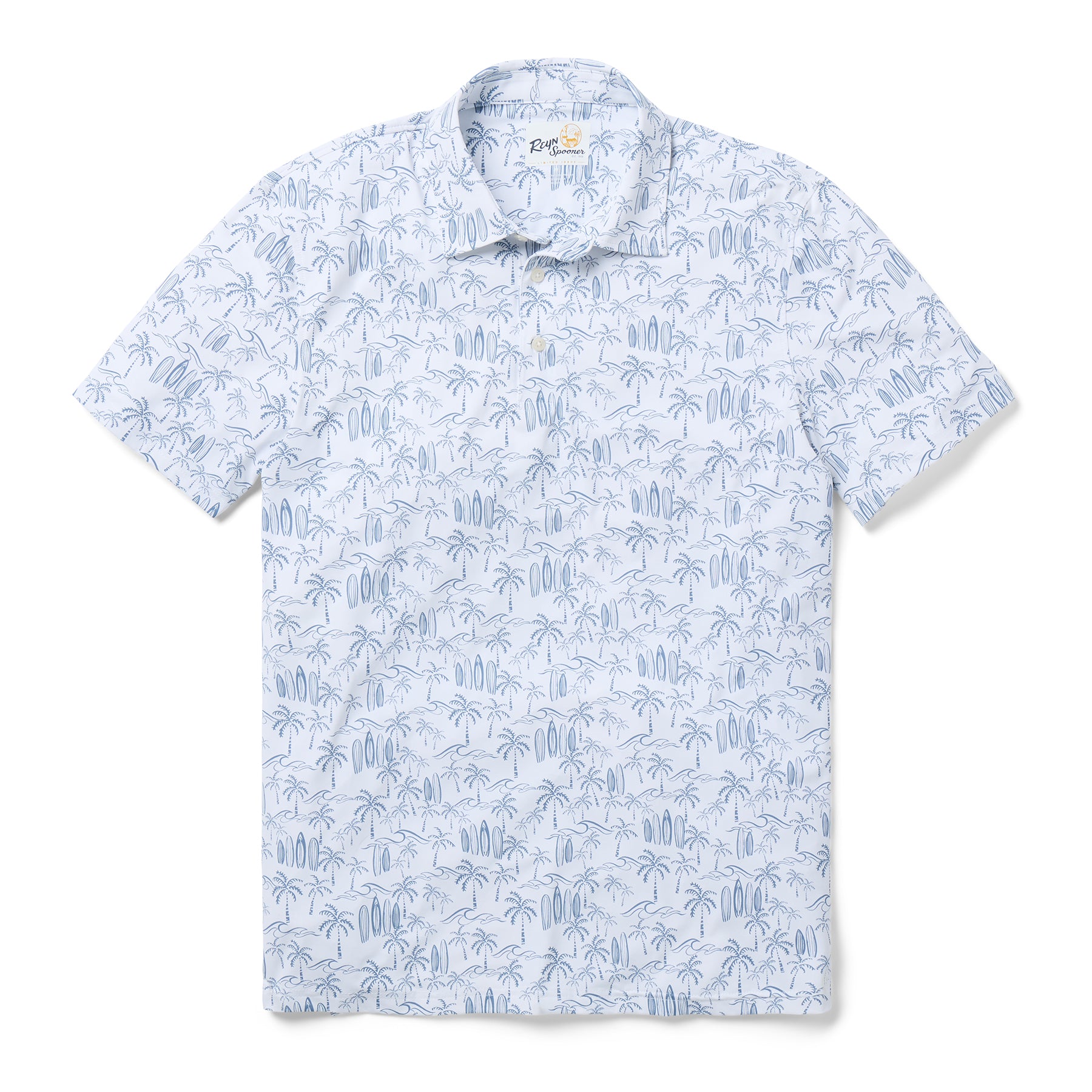 Reyn Spooner SURF BREAK PERFORMANCE POLO in WHITE