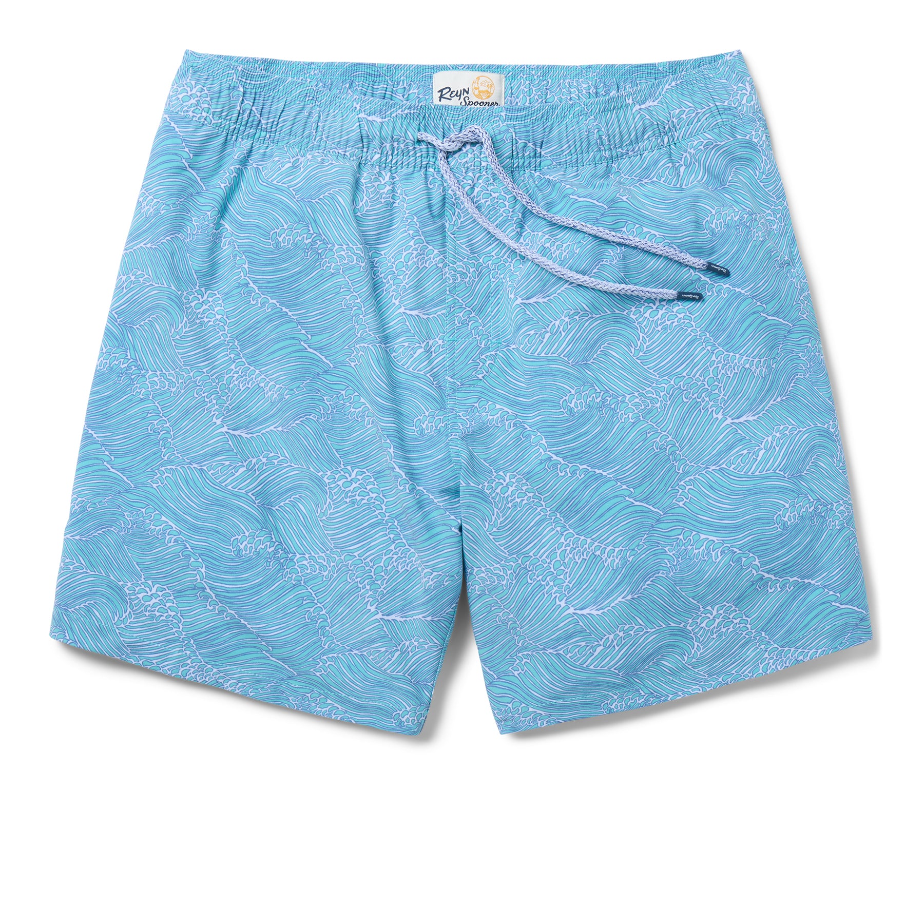 Reyn Spooner MOLOKAI CHANNEL ECO SWIM SHORTS in POOL BLUE
