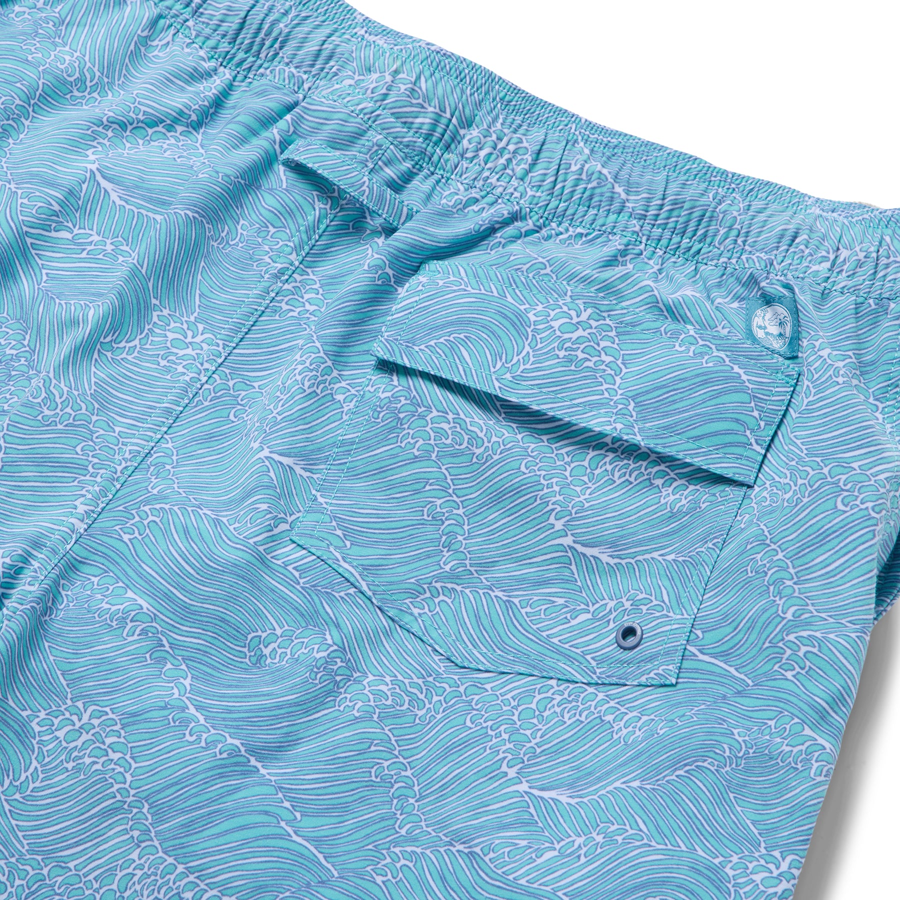 Reyn Spooner MOLOKAI CHANNEL ECO SWIM SHORTS in POOL BLUE