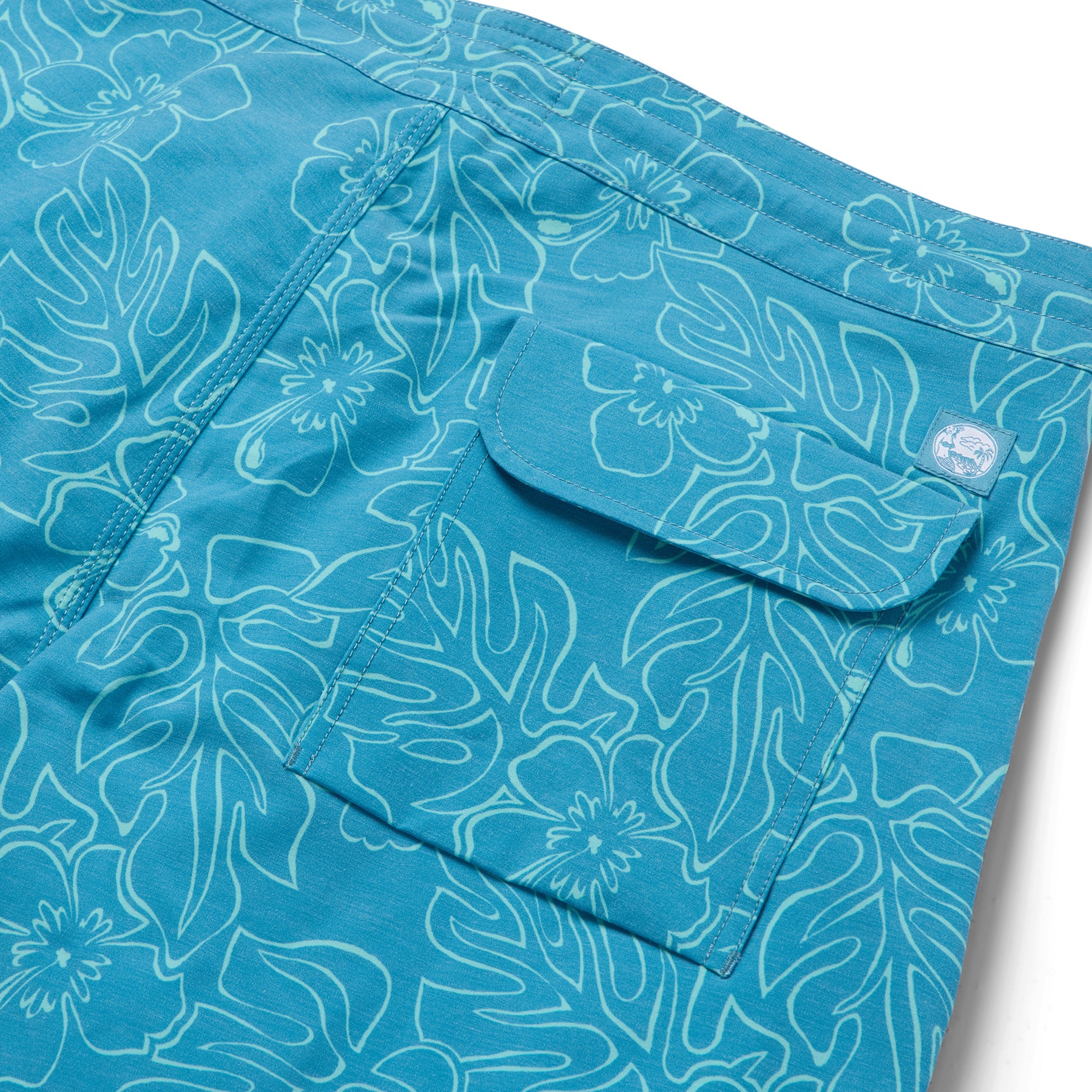 Reyn Spooner MONSTERA INK ECO BOARD SHORTS in AQUA