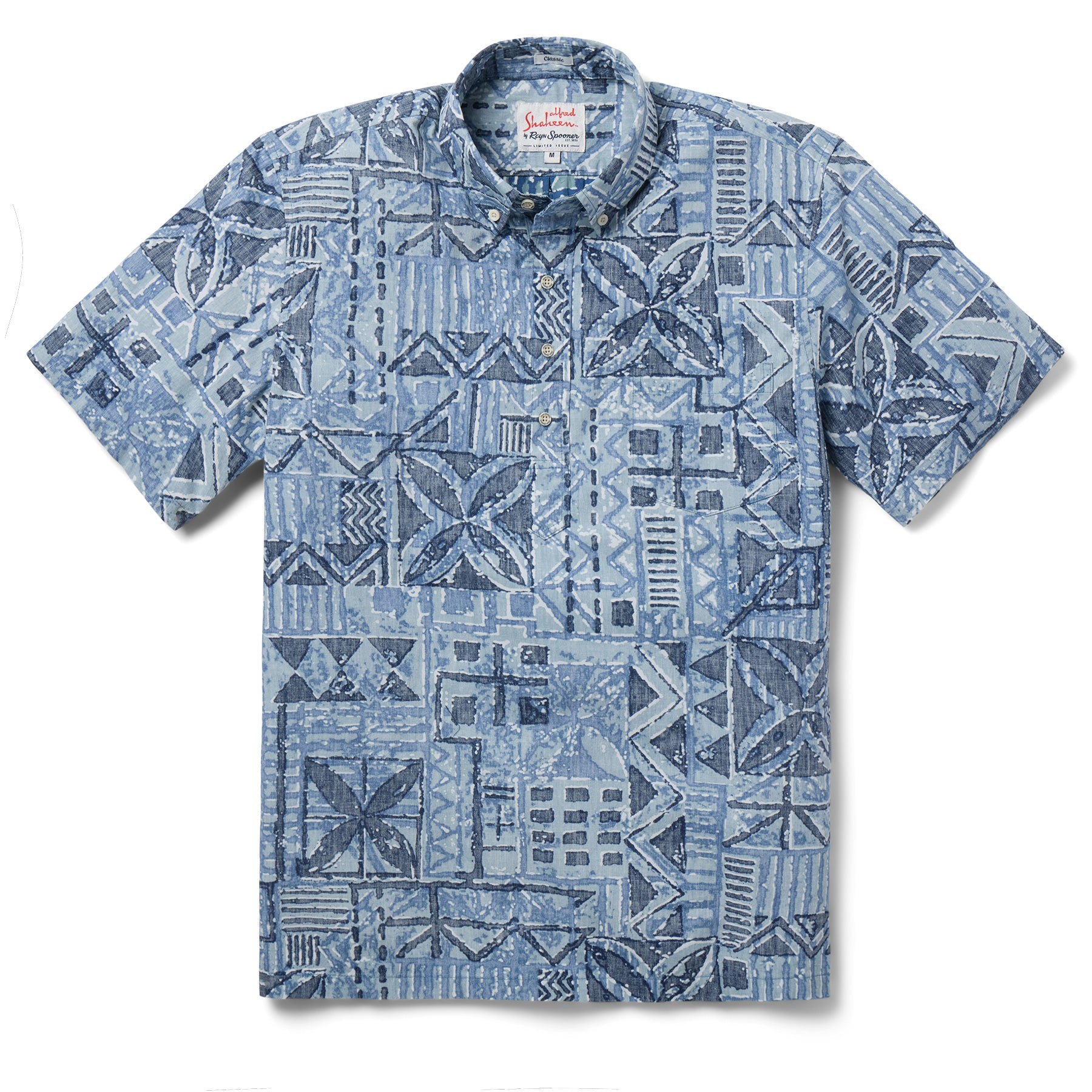Reyn Spooner HAWAIIAN TAPA PULLOVER in TIDAL FOAM