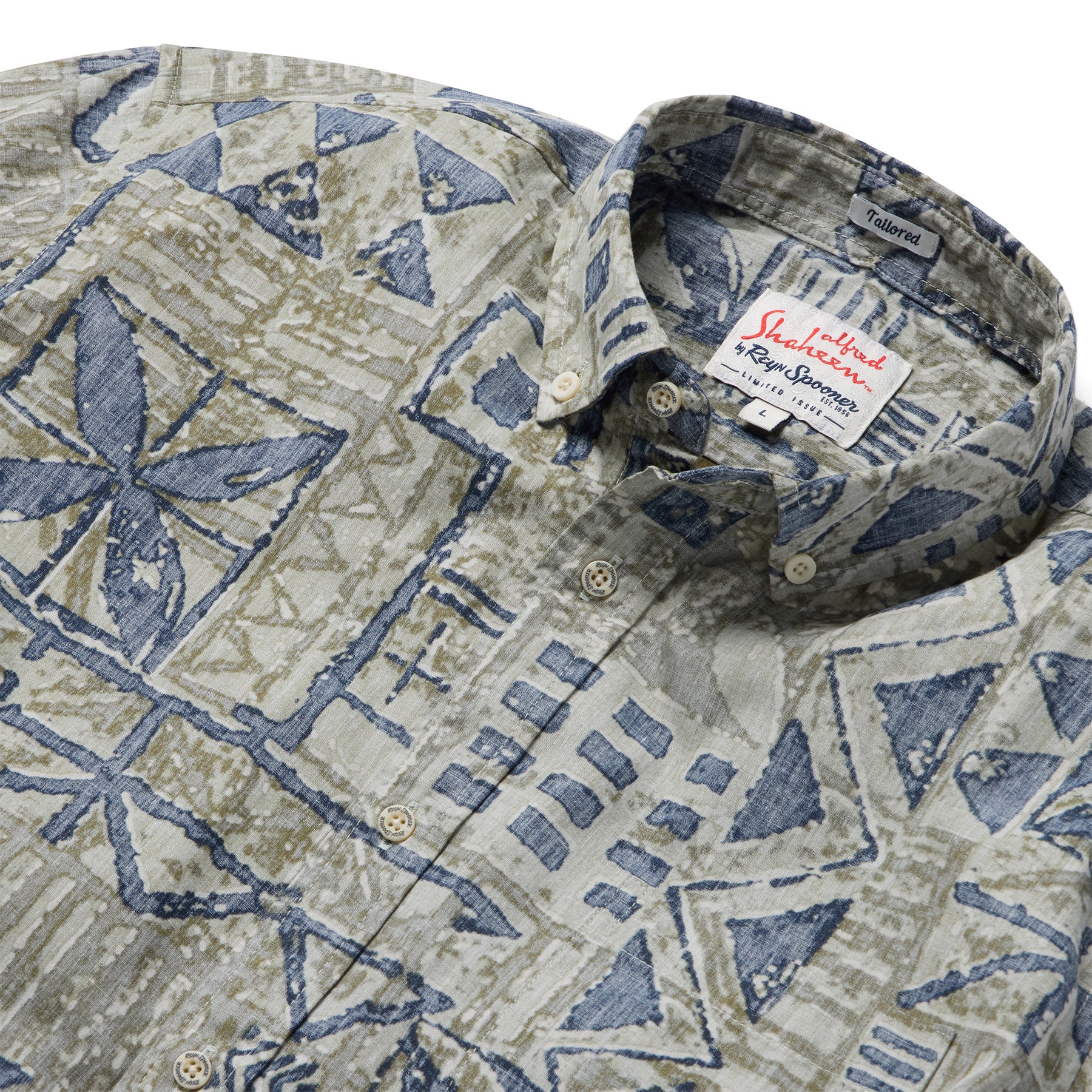 Reyn Spooner HAWAIIAN TAPA TAILORED in OLIVE