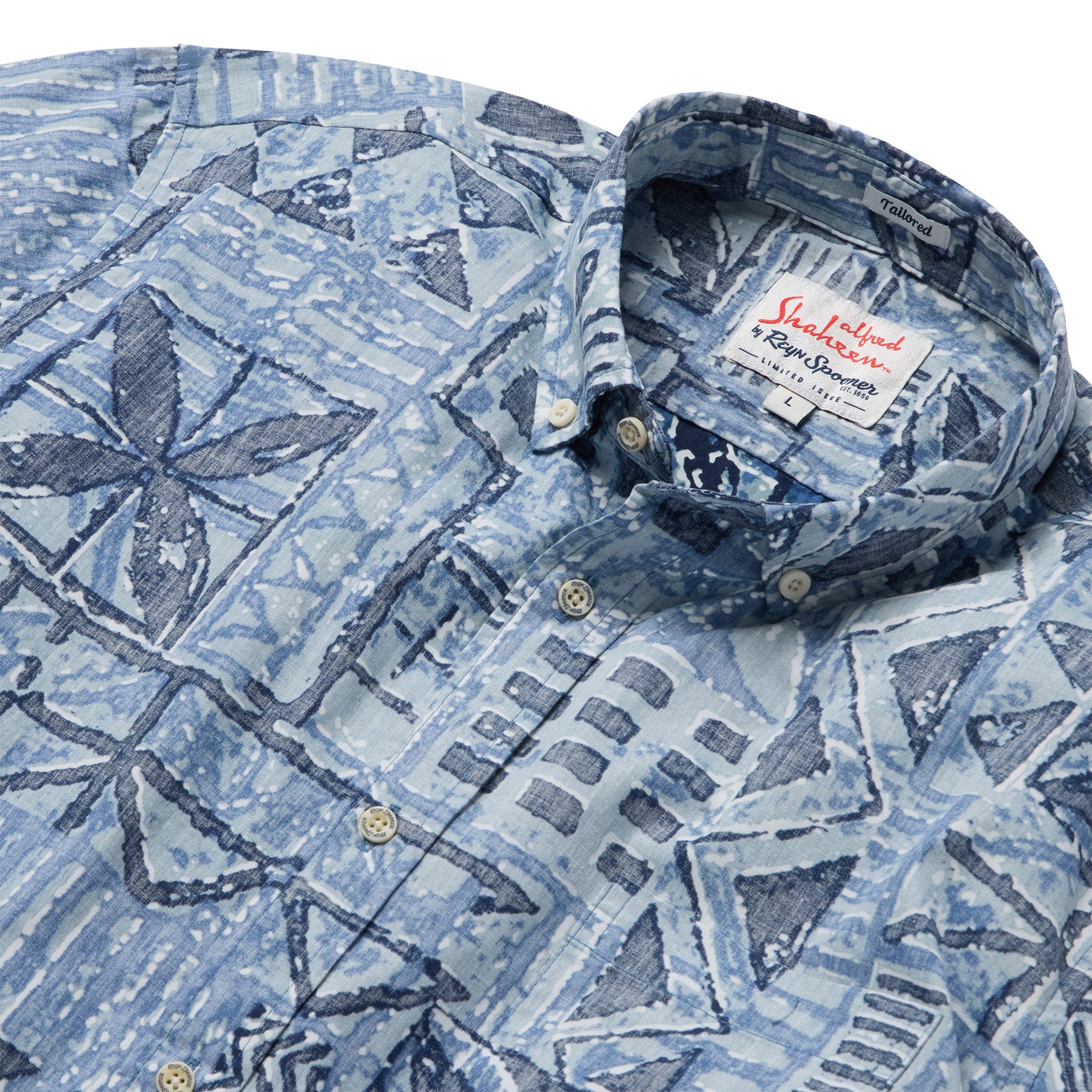 Reyn Spooner HAWAIIAN TAPA TAILORED in TIDAL FOAM