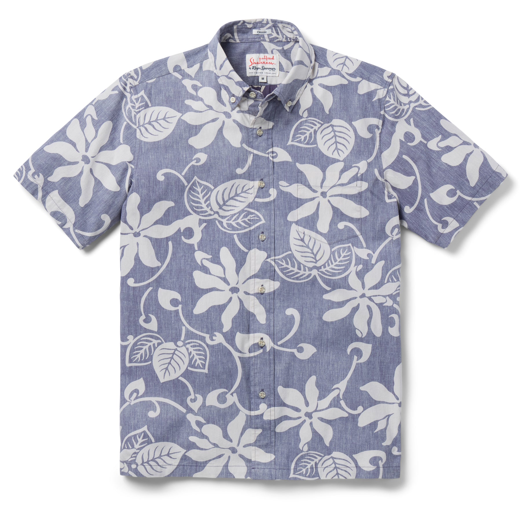 Reyn Spooner TIARE PAREAU BUTTON FRONT in CADET