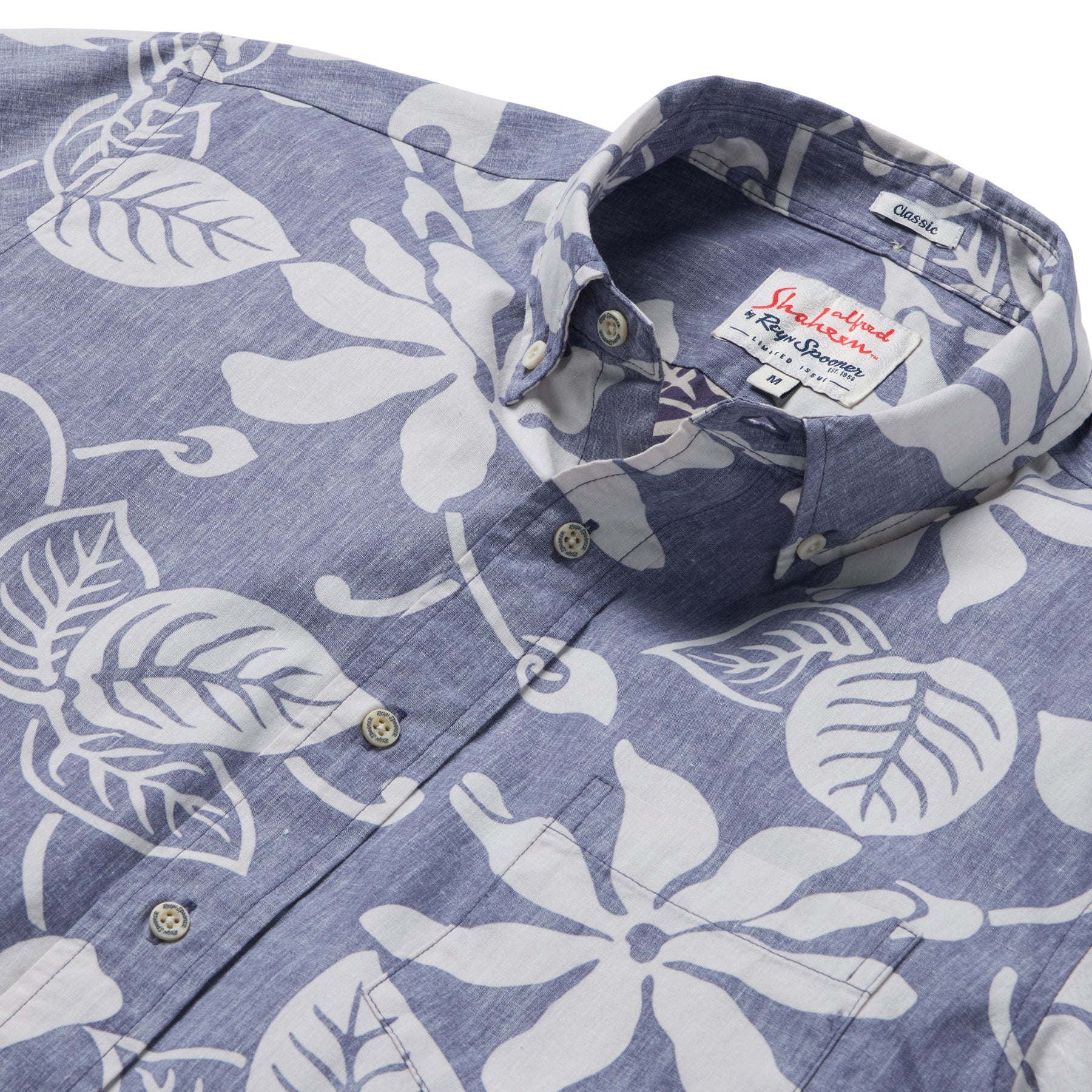 Reyn Spooner TIARE PAREAU BUTTON FRONT in CADET