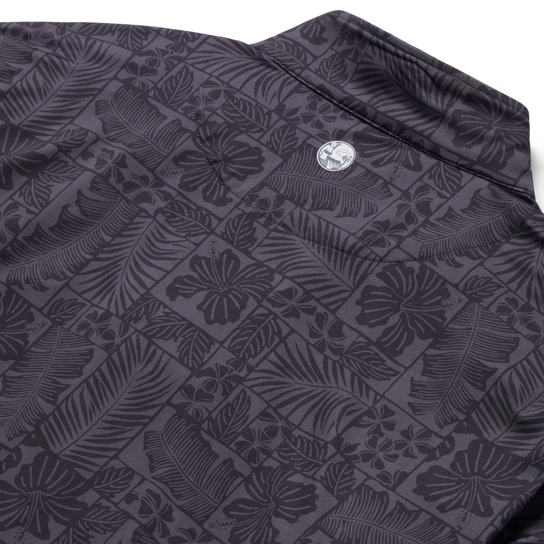 Reyn Spooner FLORAL FRAMES PERFORMANCE QUARTER ZIP in CHARCOAL