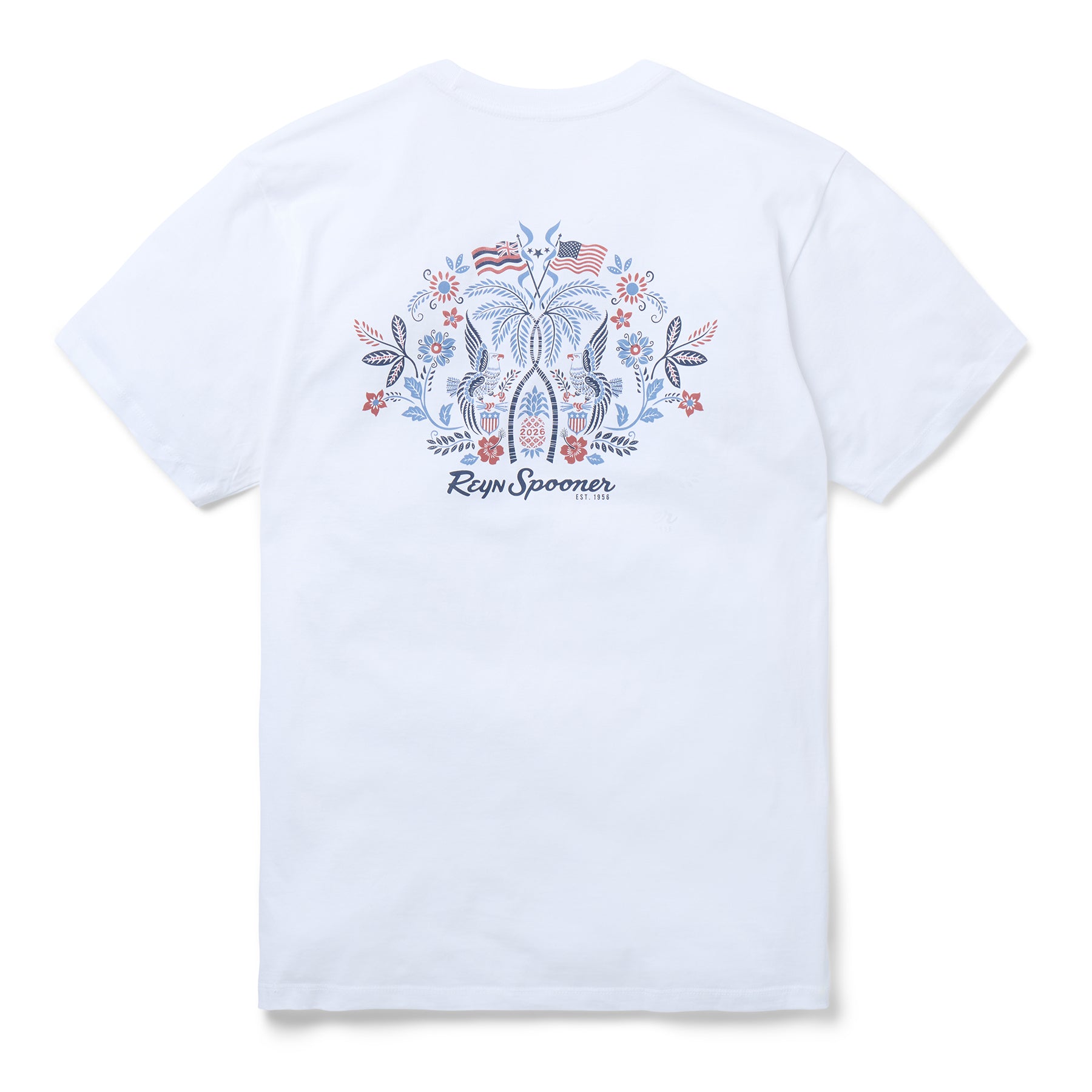 Reyn Spooner SUMMER COMMEMORATIVE 2026 GRAPHIC TEE in WHITE