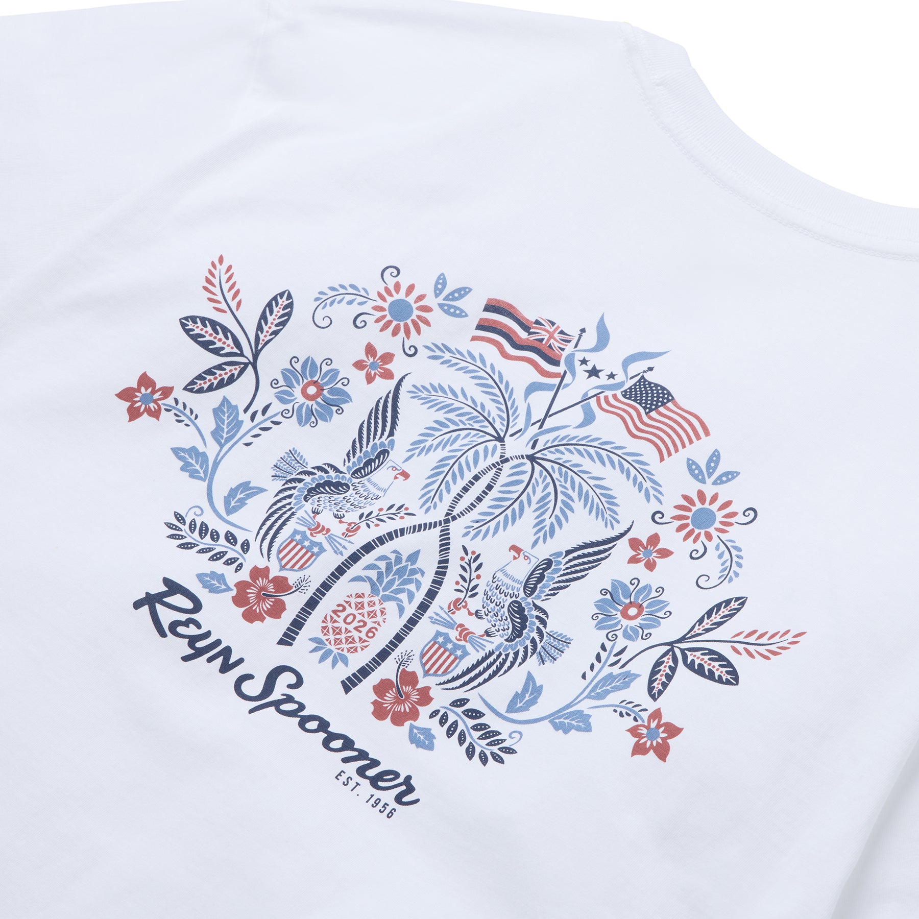 Reyn Spooner SUMMER COMMEMORATIVE 2026 GRAPHIC TEE in WHITE