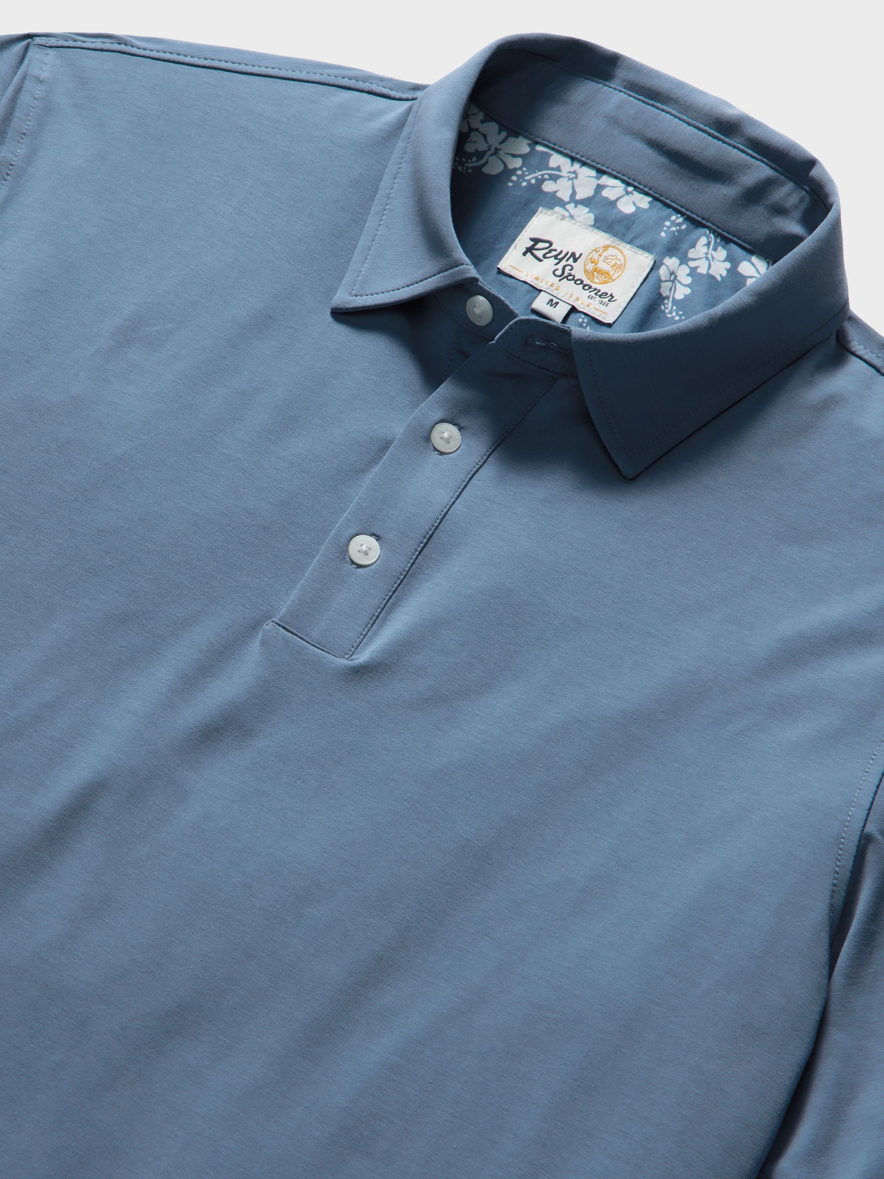 Reyn Spooner KONA COTTON POLO in MOONLIGHT BLUE