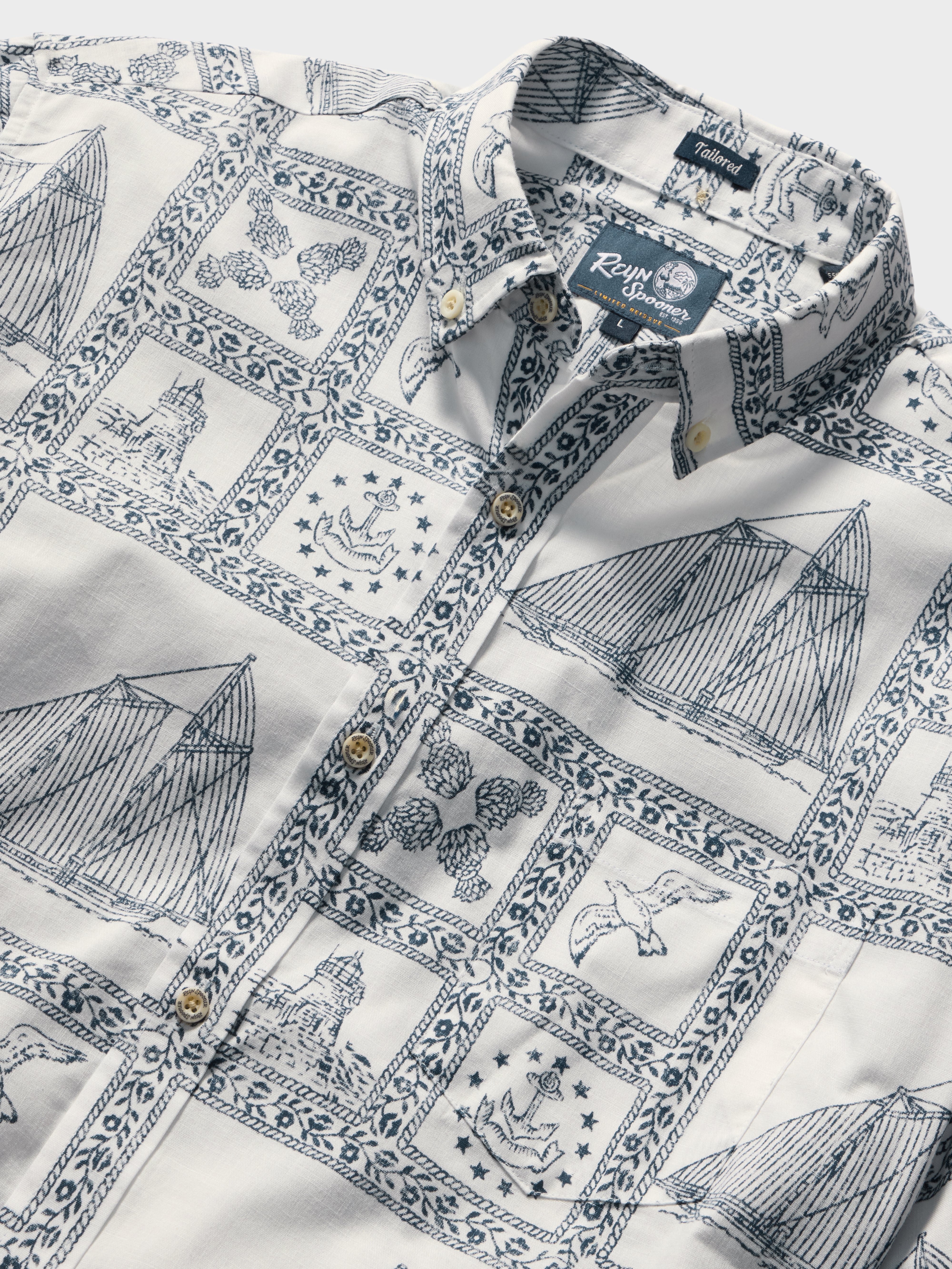 Reyn Spooner NEWPORT SAILOR TAILORED in WHITE
