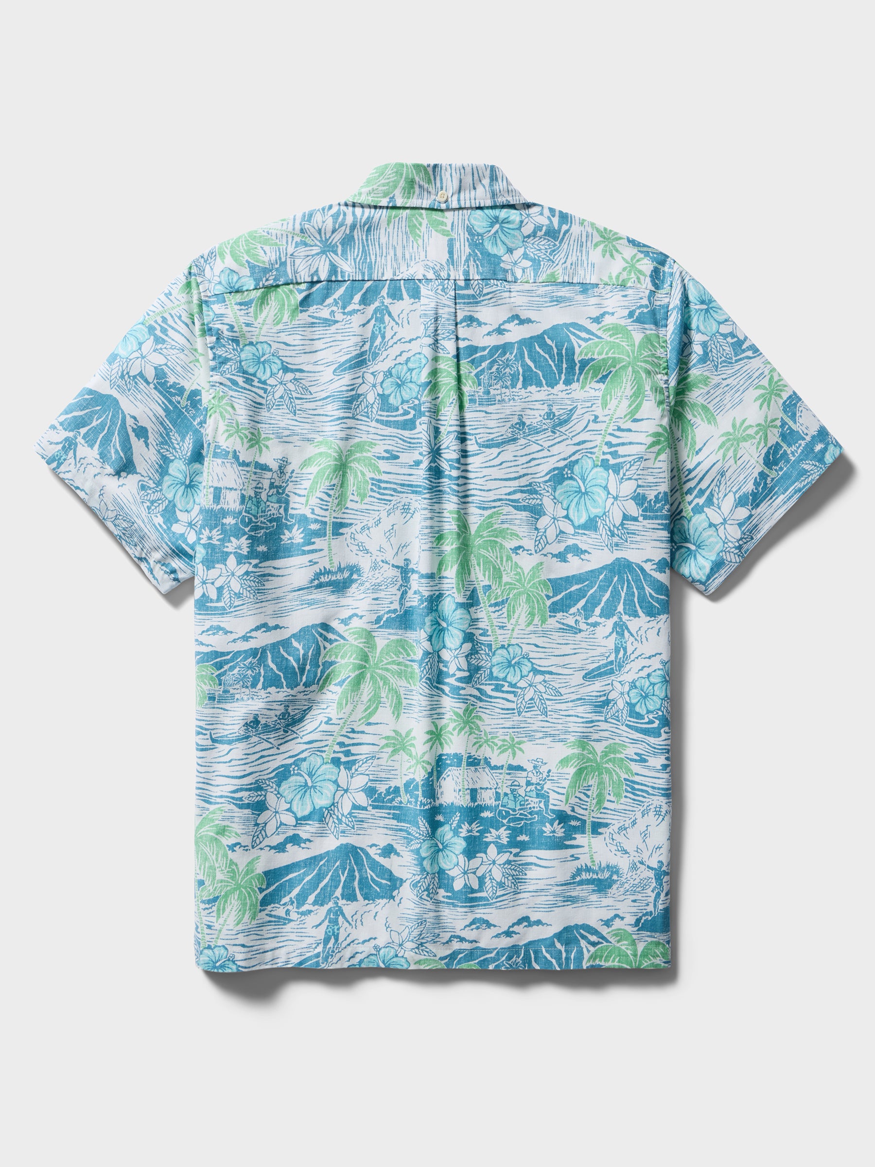 Reyn Spooner PARADISE FOUND BUTTON FRONT in ADRIATIC BLUE