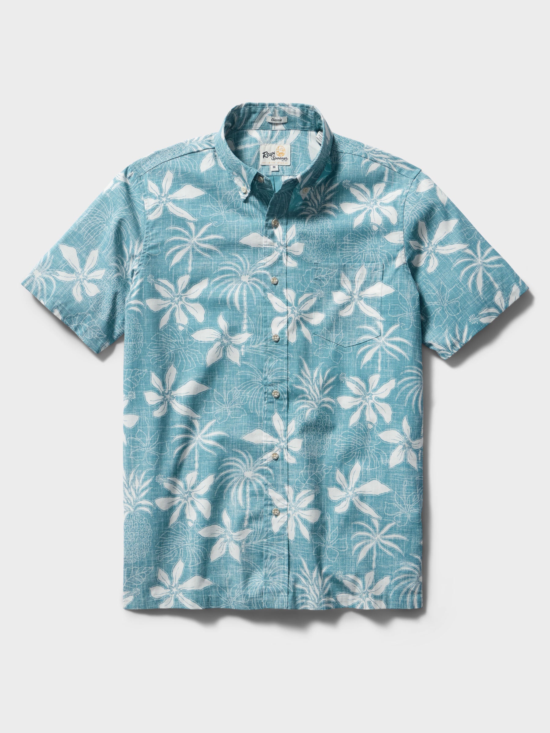 Reyn Spooner ISLAND DAZE BUTTON FRONT in ADRIATIC BLUE