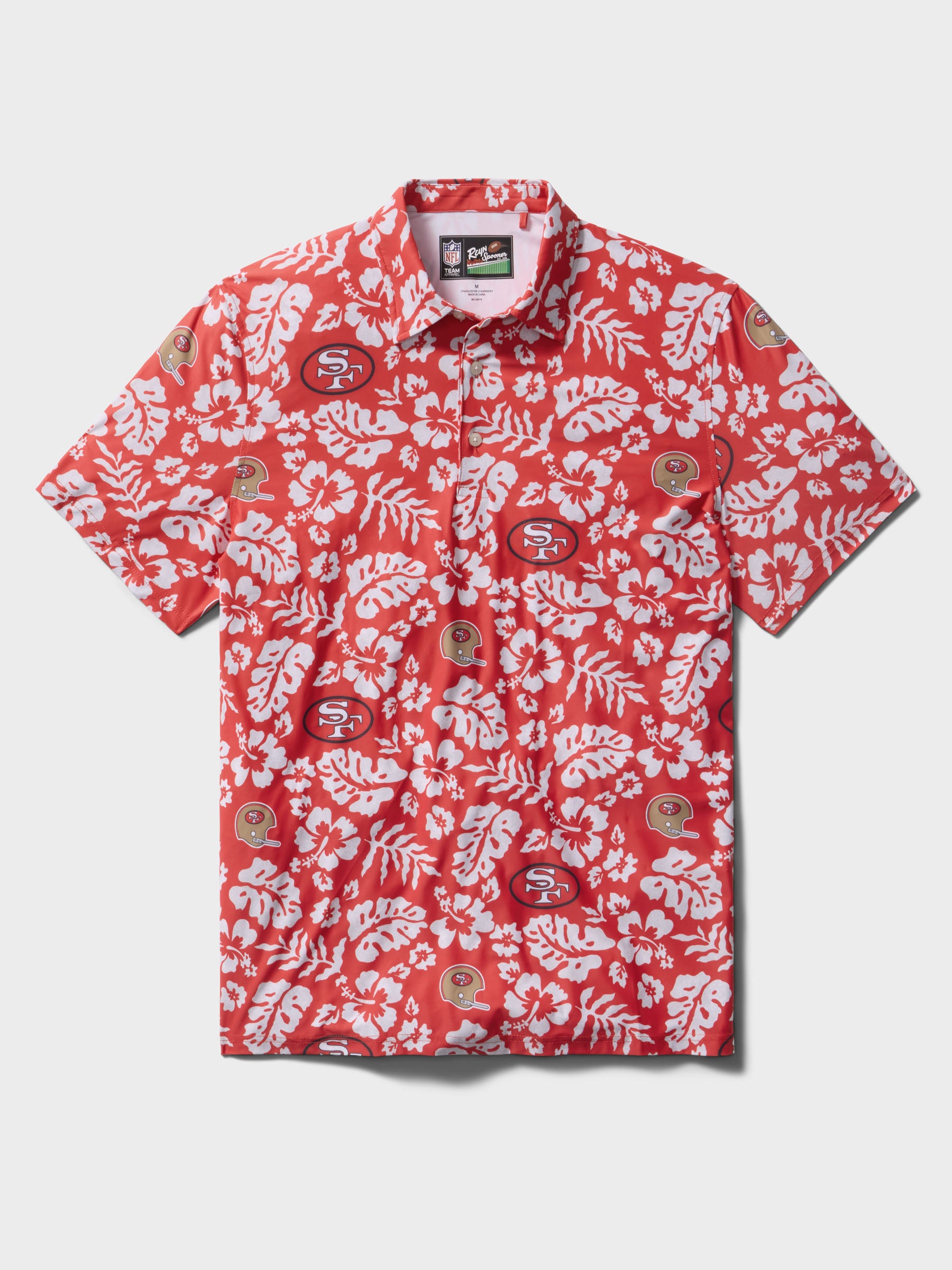 Reyn Spooner SAN FRANCISCO 49ERS THROWBACK PERFORMANCE POLO in RED