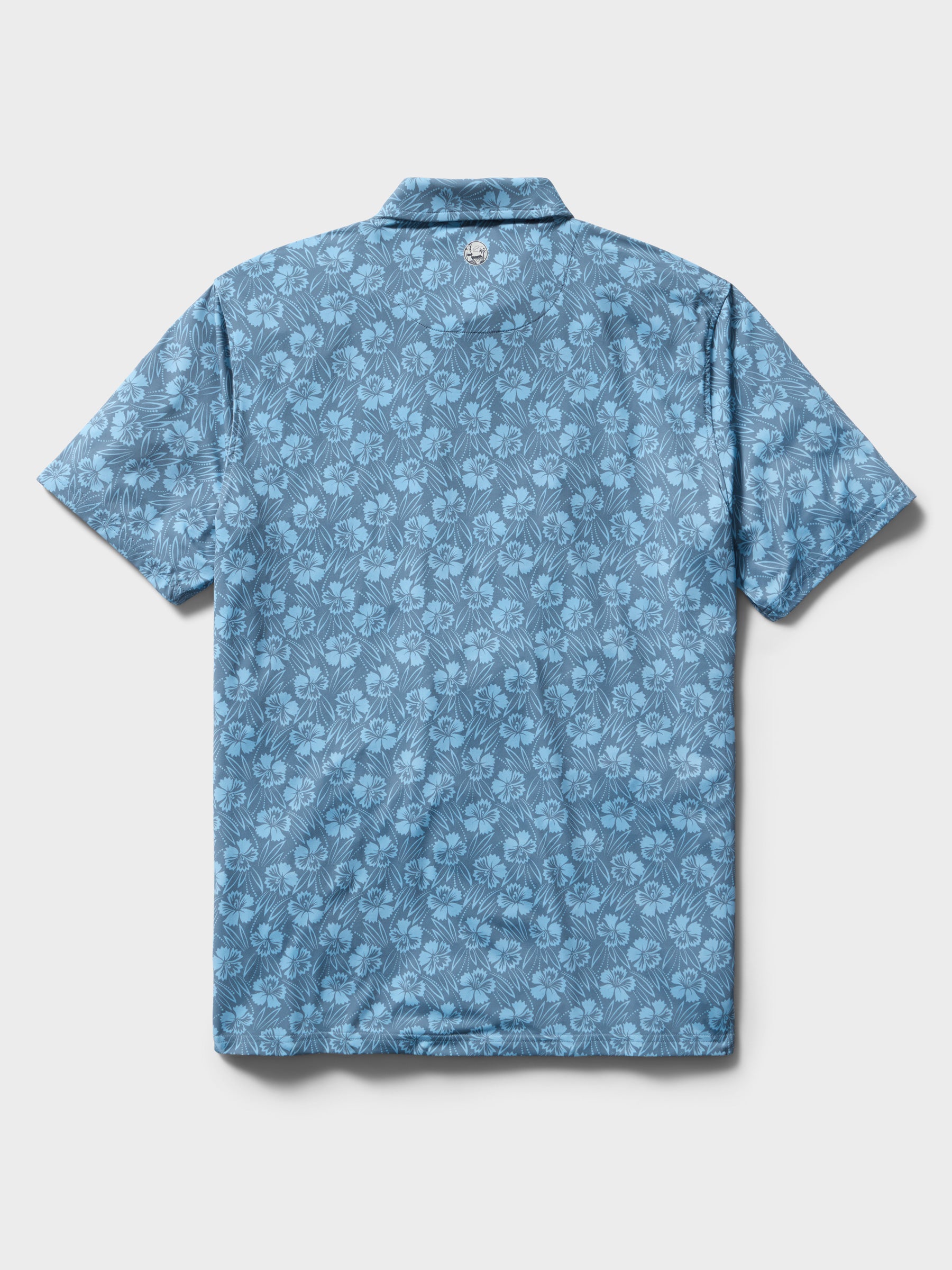 Reyn Spooner BLOSSOM HARMONY PERFORMANCE POLO in MOONLIGHT BLUE