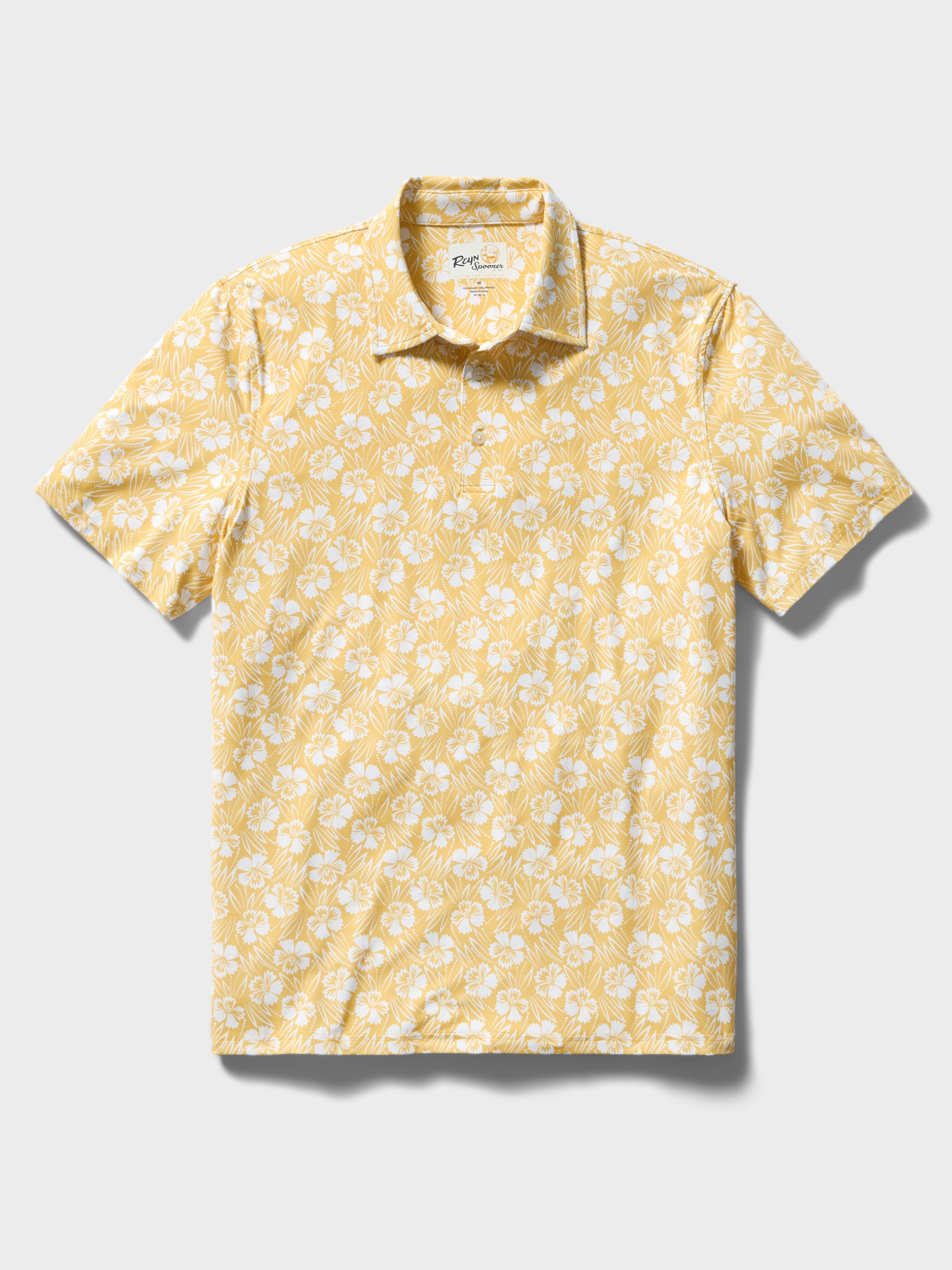 Reyn Spooner BLOSSOM HARMONY PERFORMANCE POLO in YELLOW