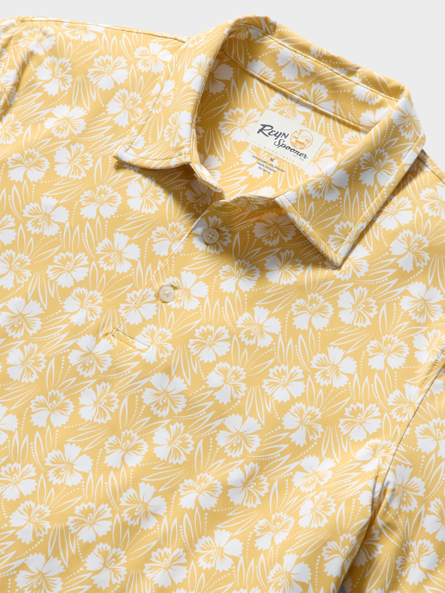 Reyn Spooner BLOSSOM HARMONY PERFORMANCE POLO in YELLOW