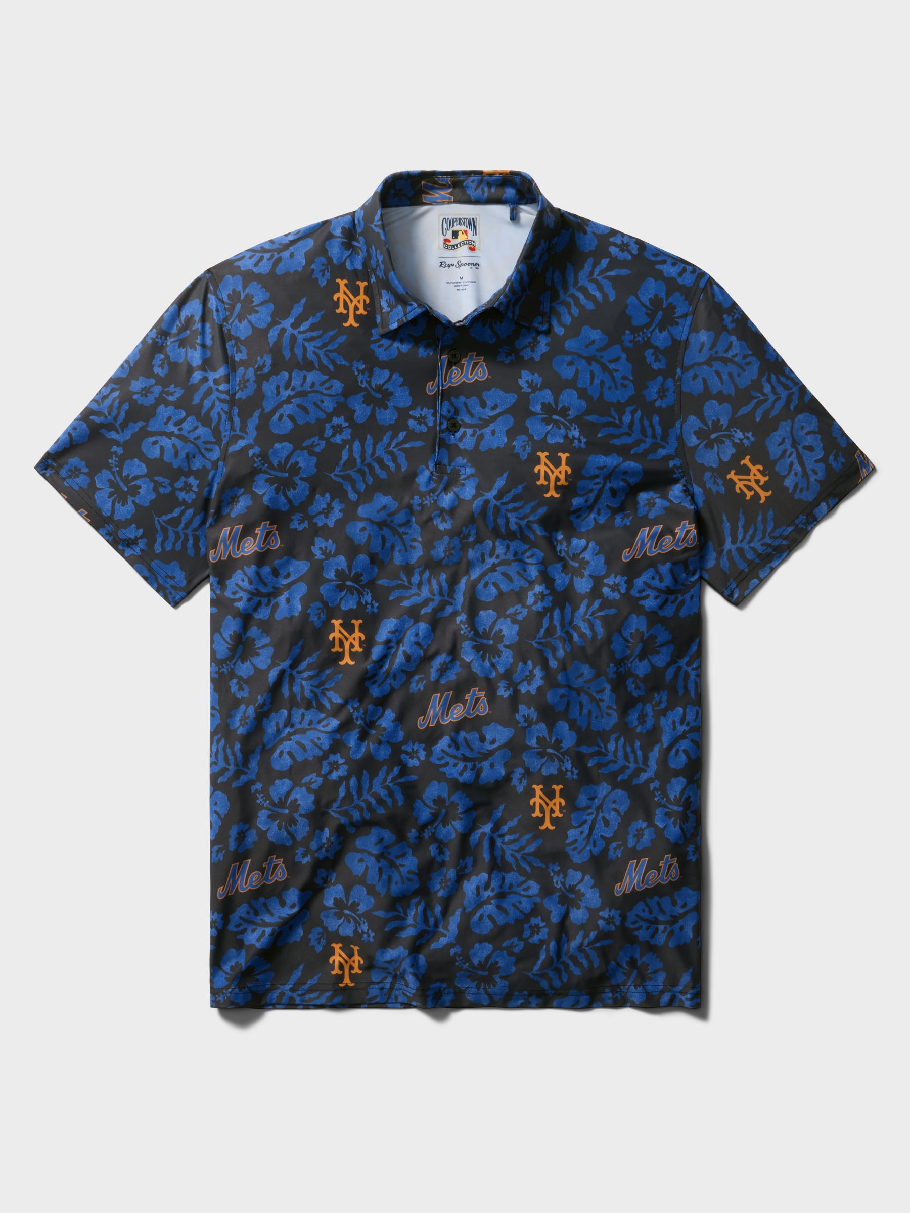 Reyn Spooner MLB® NEW YORK METS COOPERSTOWN PERFORMANCE POLO in BLACK