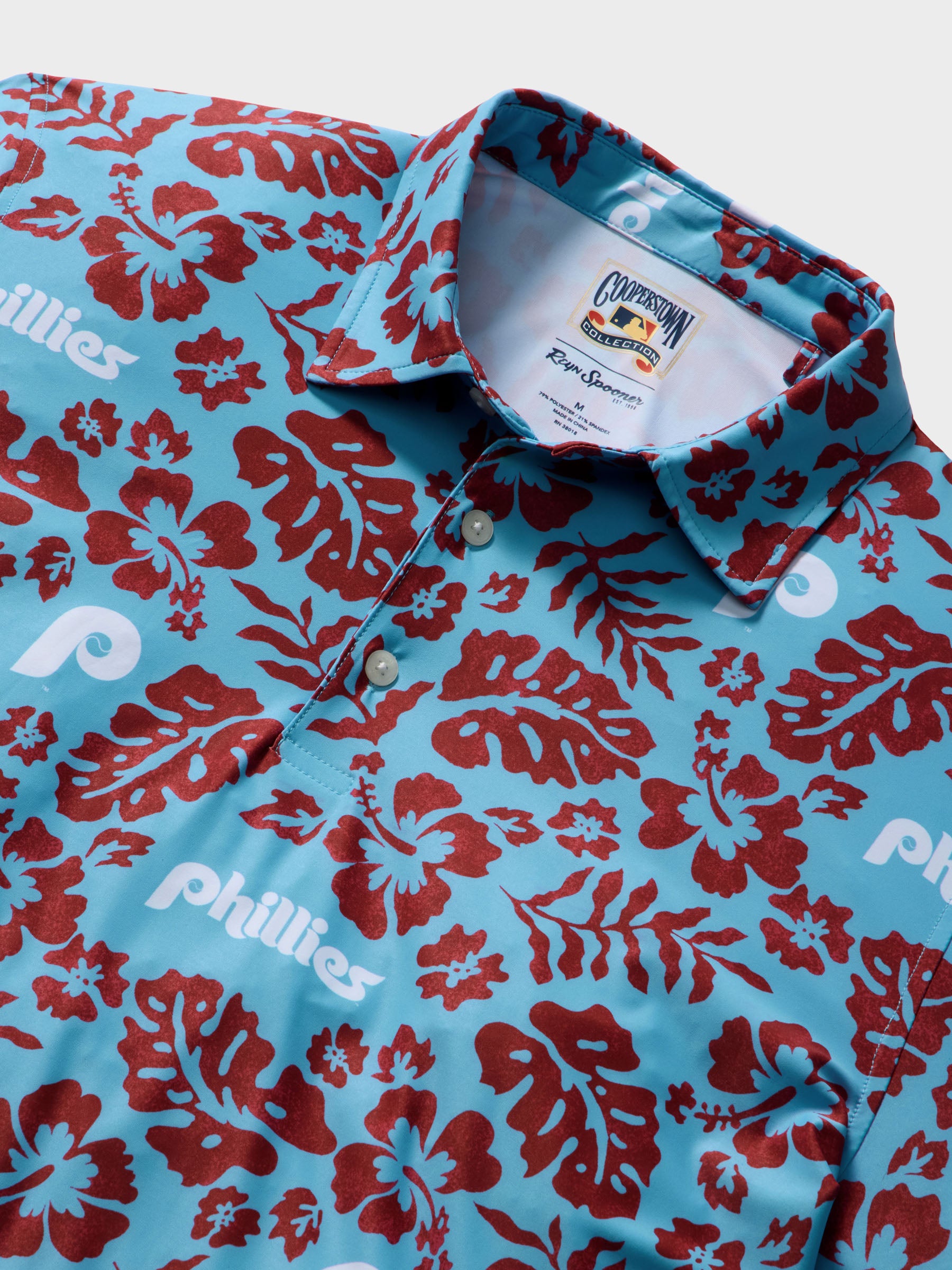 Reyn Spooner MLB® PHILADELPHIA PHILLIES COOPERSTOWN PERFORMANCE POLO in LIGHT BLUE
