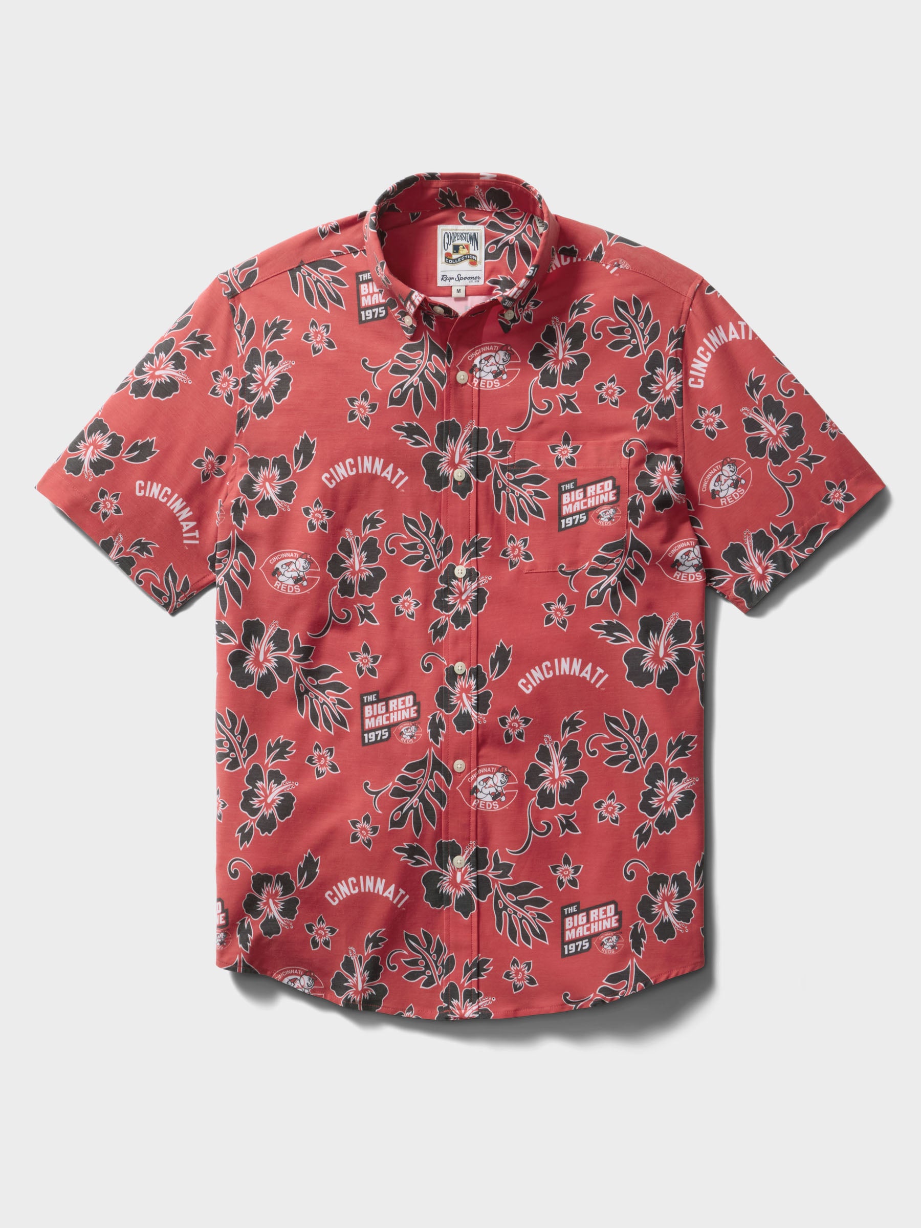Reyn Spooner MLB® CINCINNATI REDS COOPERSTOWN PERFORMANCE ALOHA SHIRT in RED