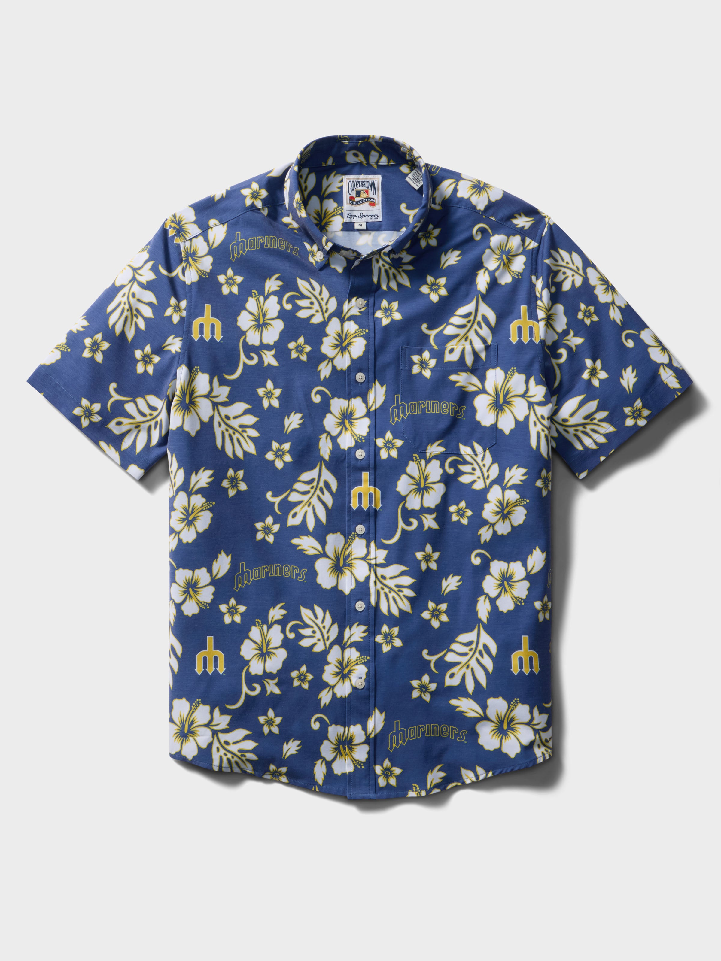Reyn Spooner MLB® SEATTLE MARINERS COOPERSTOWN PERFORMANCE ALOHA SHIRT in BLUE