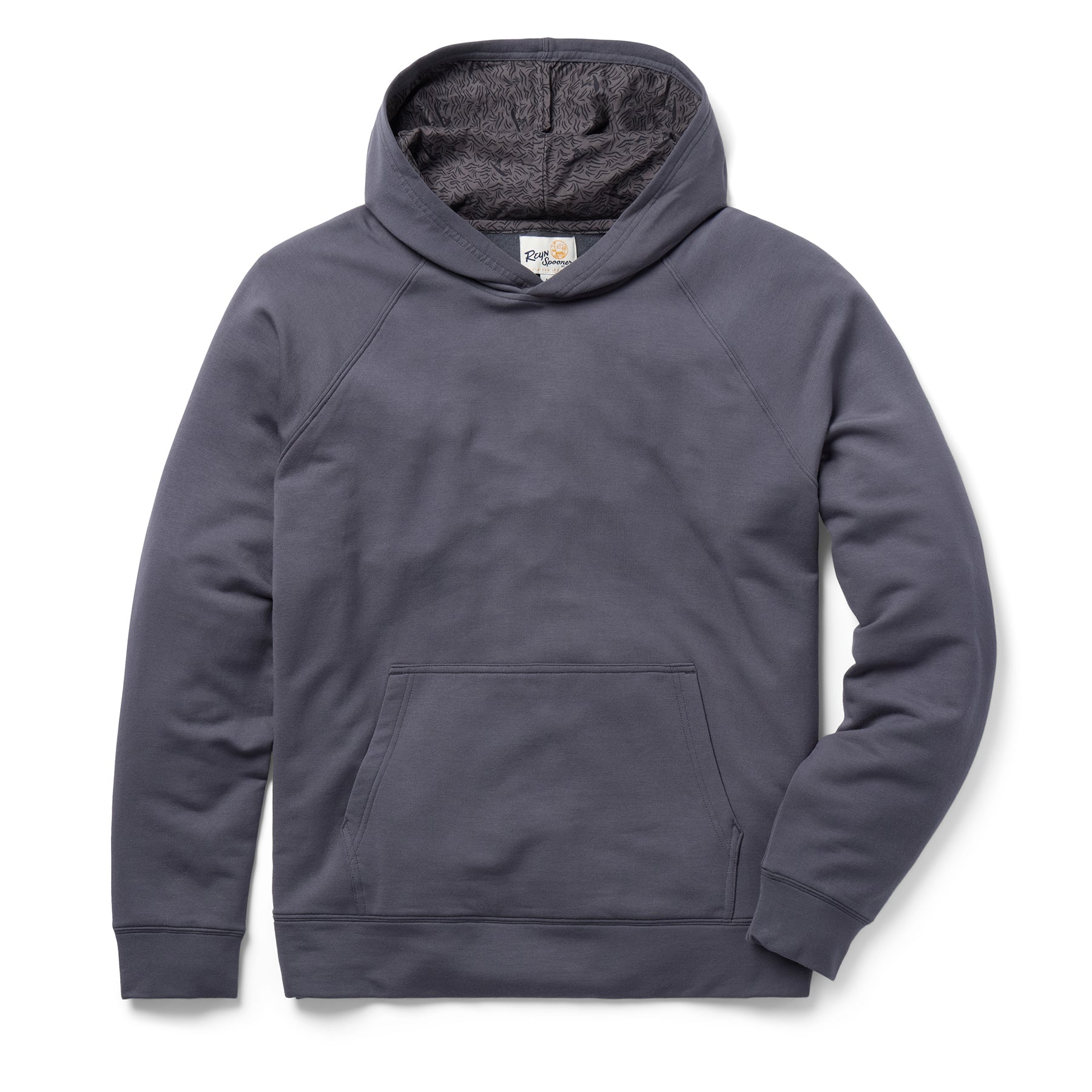 Reyn Spooner RAGLAN FLEECE HOODIE in HEATHERED CHARCOAL