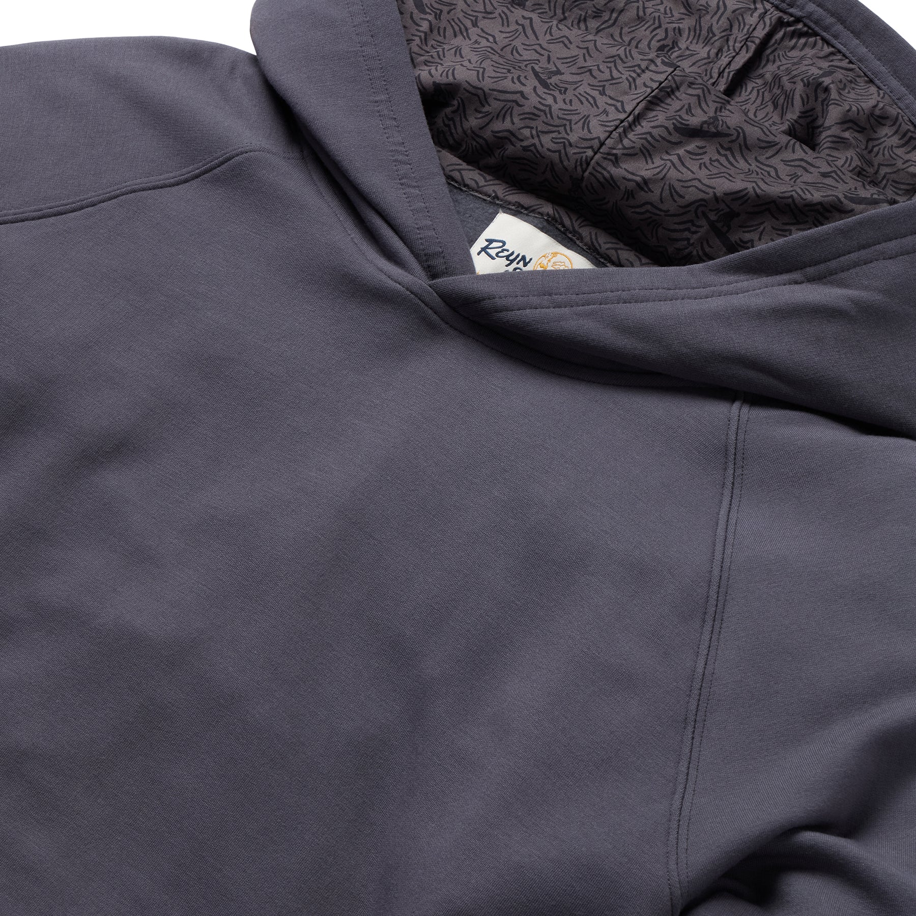 Reyn Spooner RAGLAN FLEECE HOODIE in HEATHERED CHARCOAL
