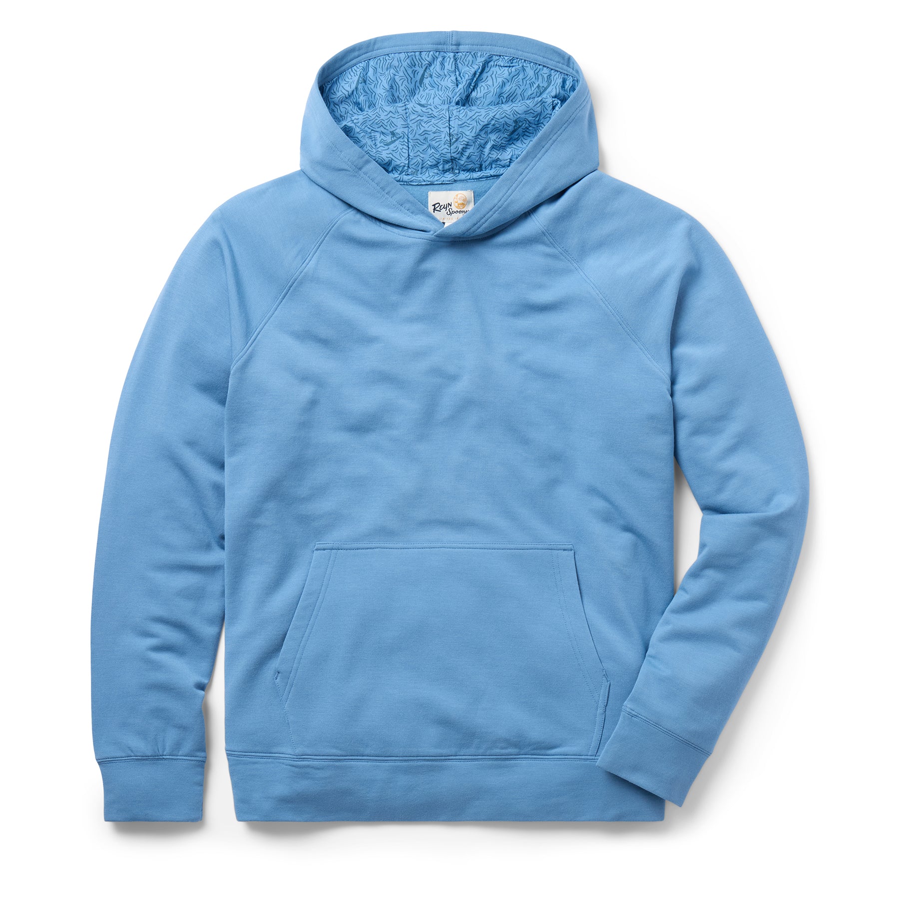 Reyn Spooner RAGLAN FLEECE HOODIE in MID BLUE