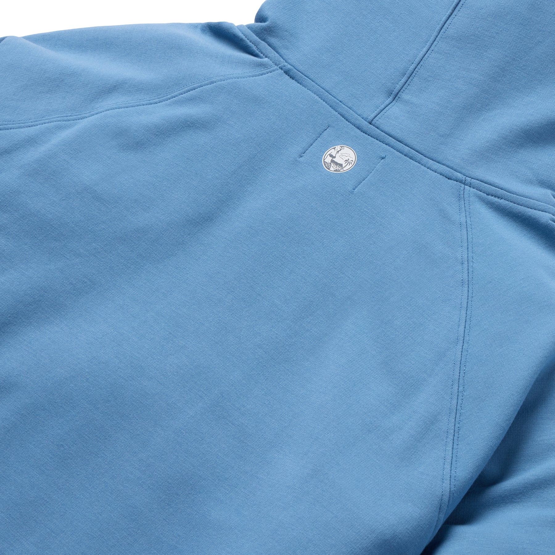 Reyn Spooner RAGLAN FLEECE HOODIE in MID BLUE