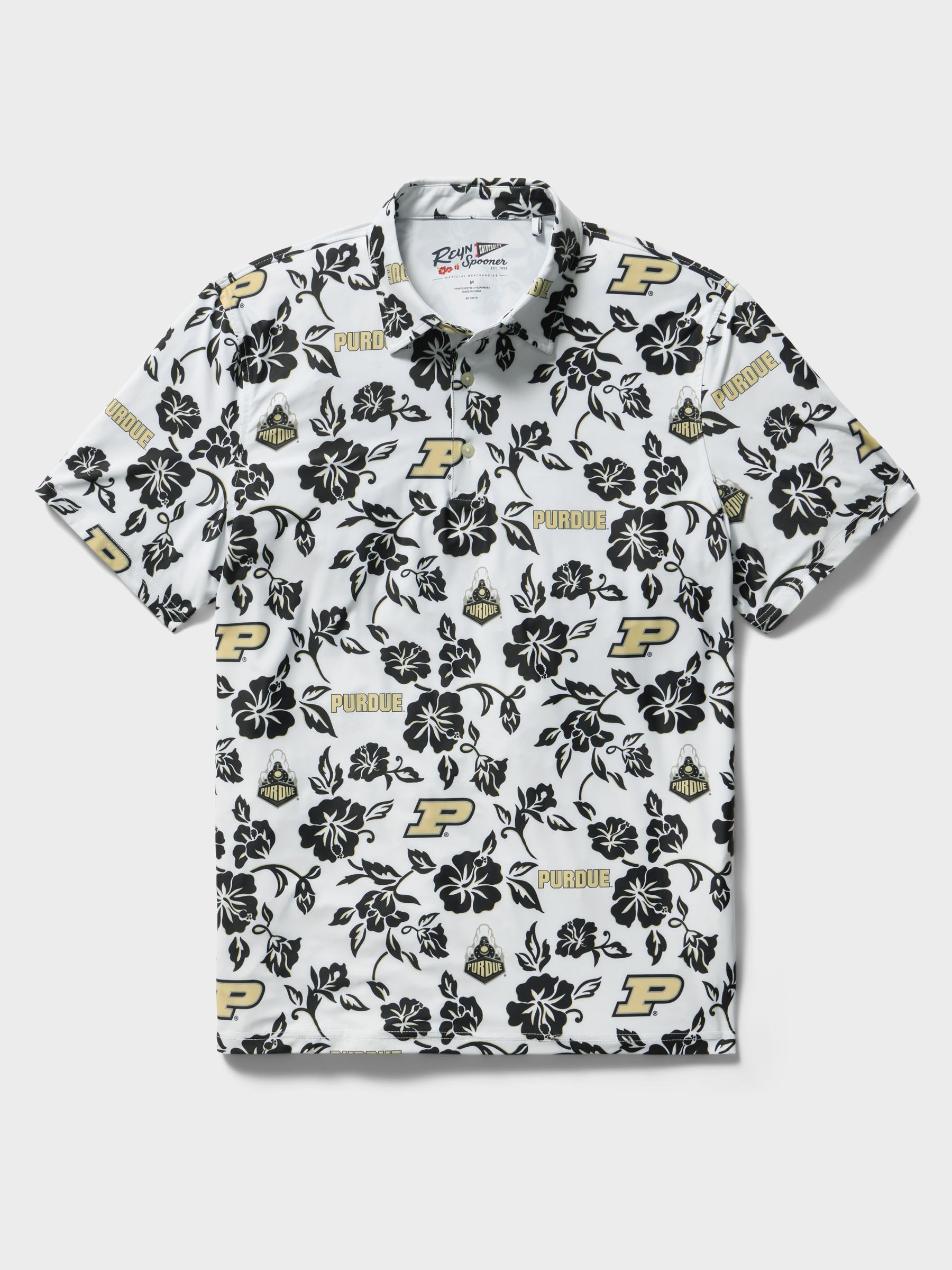 Reyn Spooner PURDUE UNIVERSITY PUA PERFORMANCE POLO in WHITE