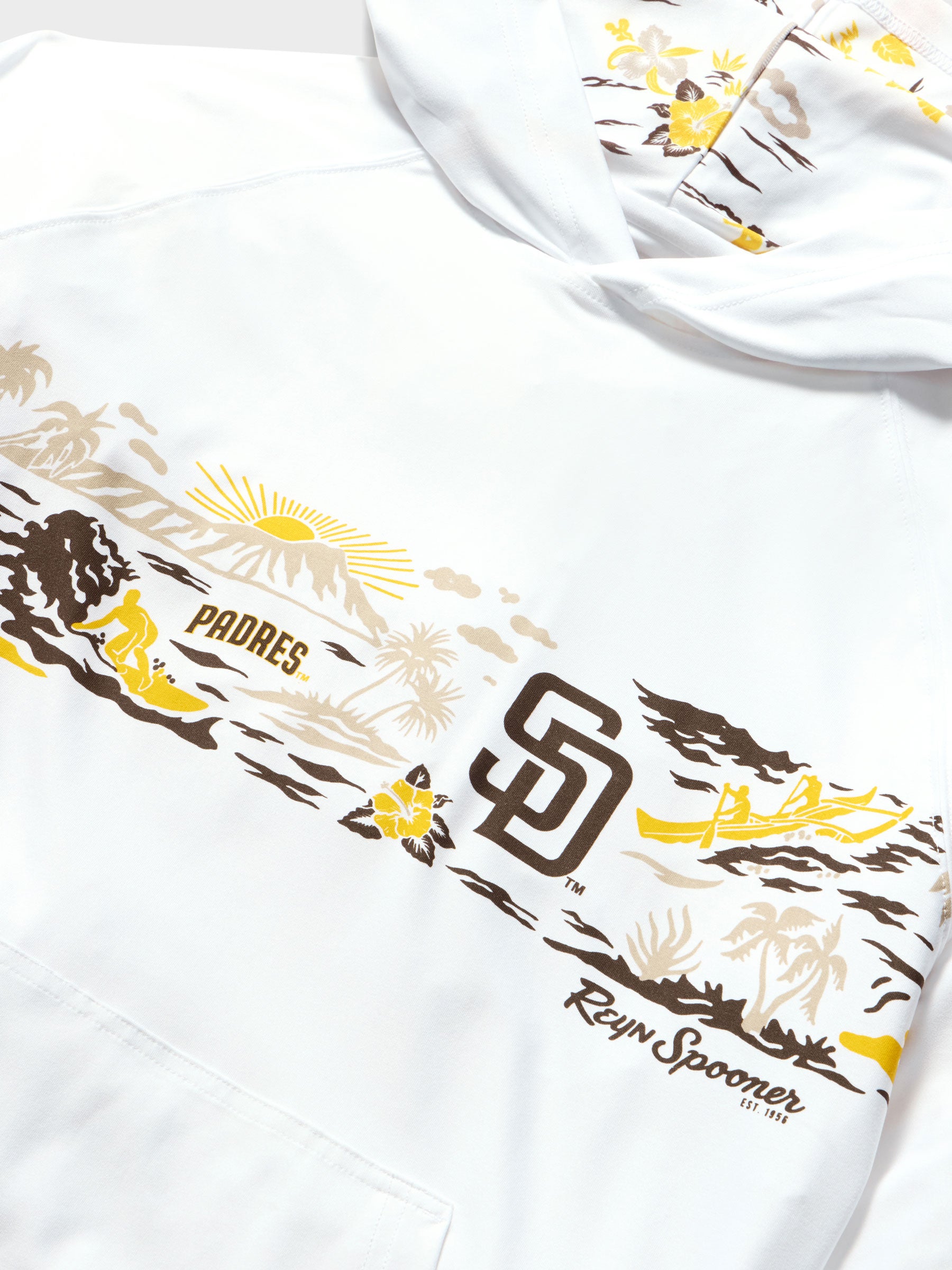 Reyn Spooner MLB® SAN DIEGO PADRES WAIKIKI PERFORMANCE HOODIE in WHITE