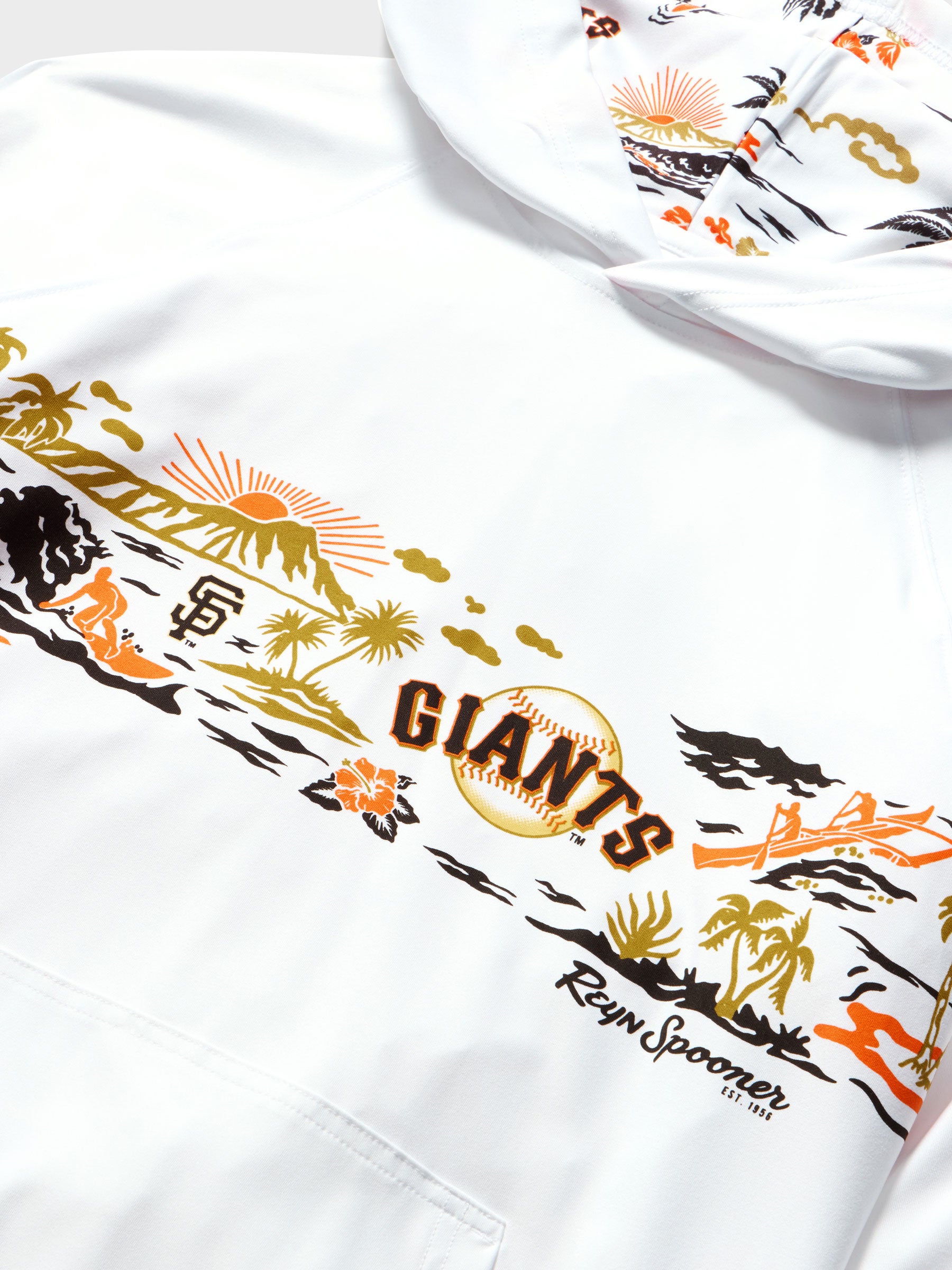 Reyn Spooner MLB® SAN FRANCISCO GIANTS WAIKIKI PERFORMANCE HOODIE in WHITE