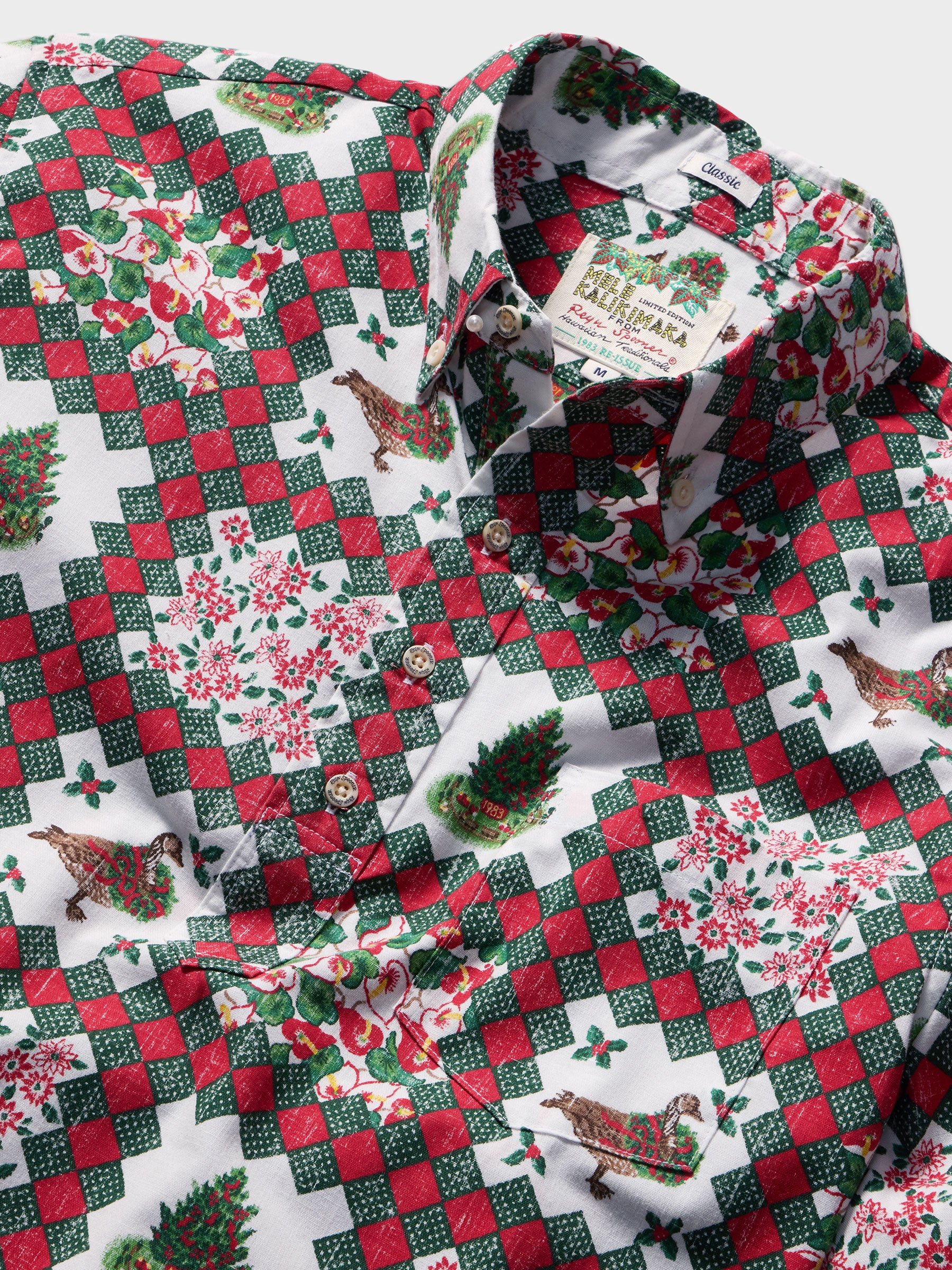 Reyn Spooner HAWAIIAN CHRISTMAS 1983 PULLOVER in WHITE