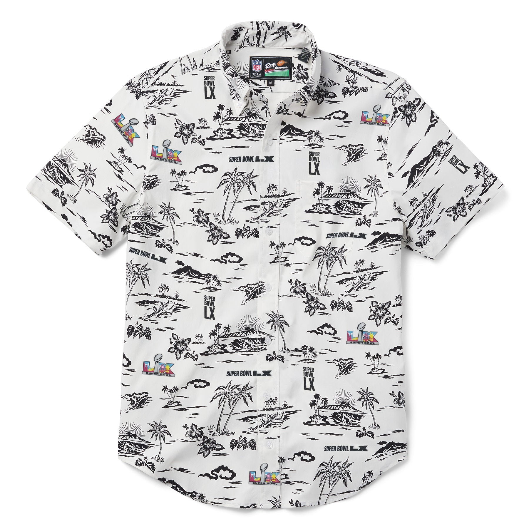 Reyn Spooner NFL SUPER BOWL 60 PERFORMANCE ALOHA SHIRT in CREAM
