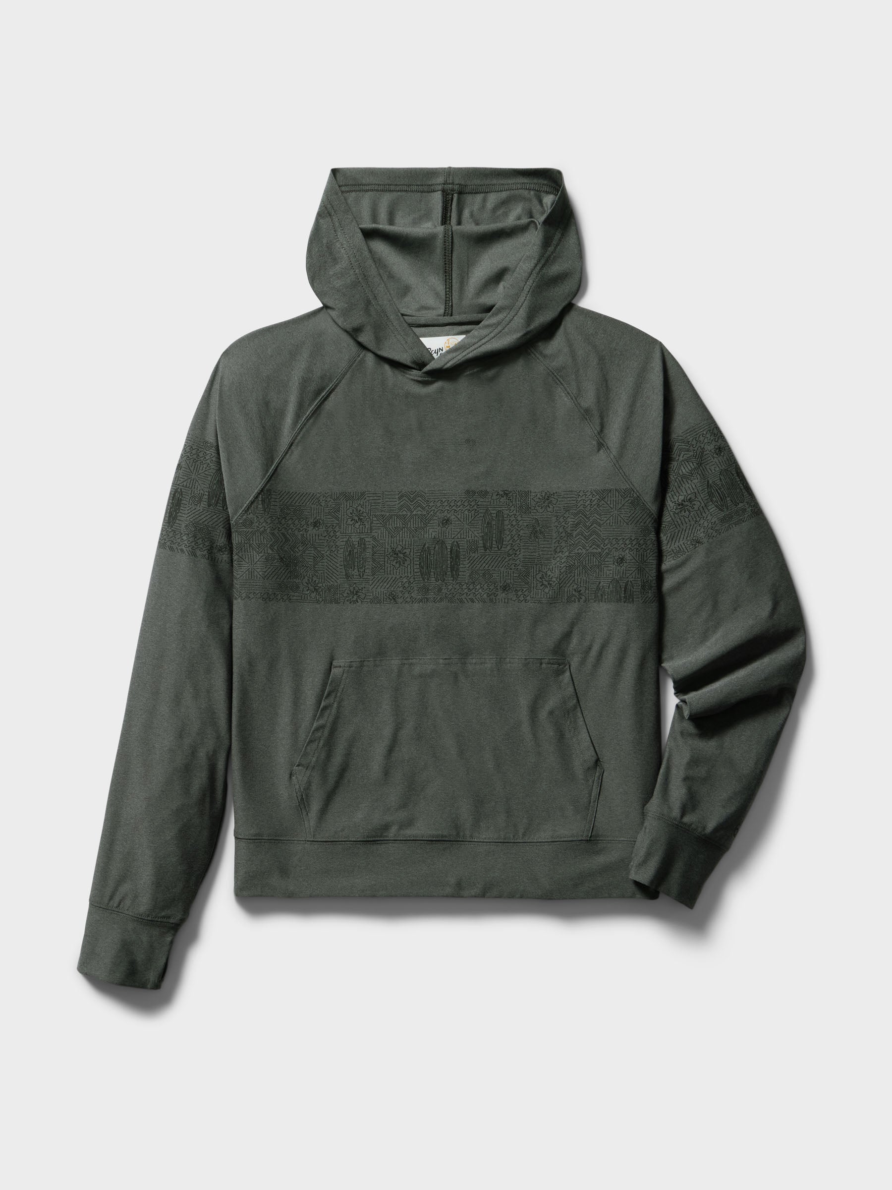 Reyn Spooner SURF STRIPE PERFORMANCE HOODIE in HEATHER CHARCOAL