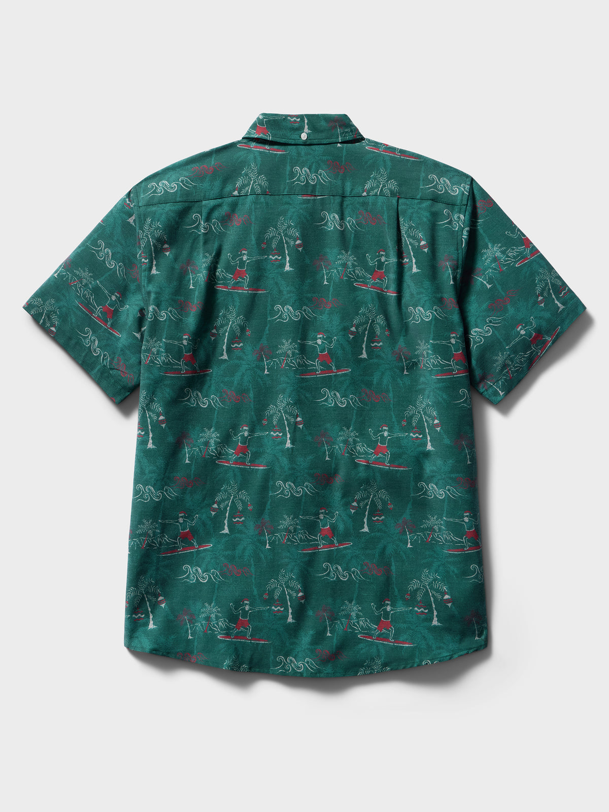 Reyn Spooner SURFIN' SANTA PERFORMANCE ALOHA SHIRT in PINE