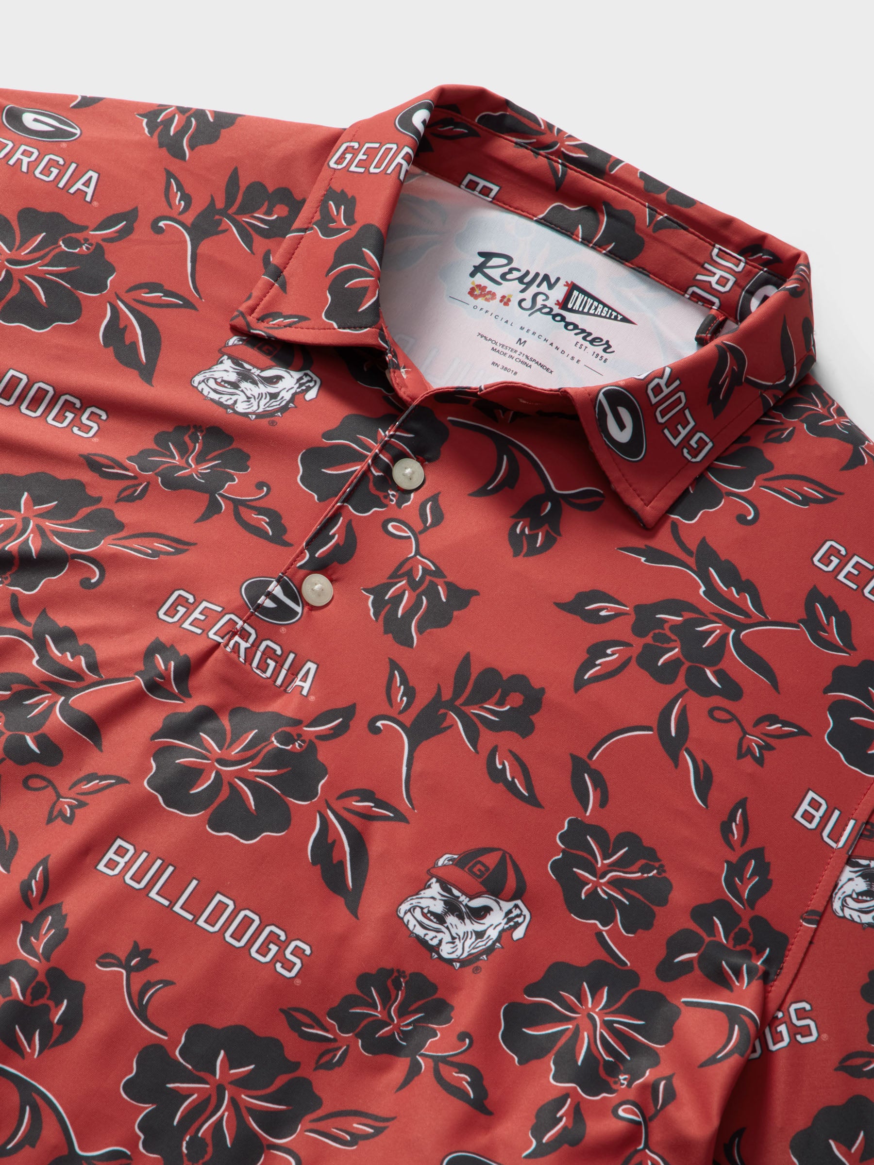 Reyn Spooner UNIVERSITY OF GEORGIA PUA PERFORMANCE POLO in RED