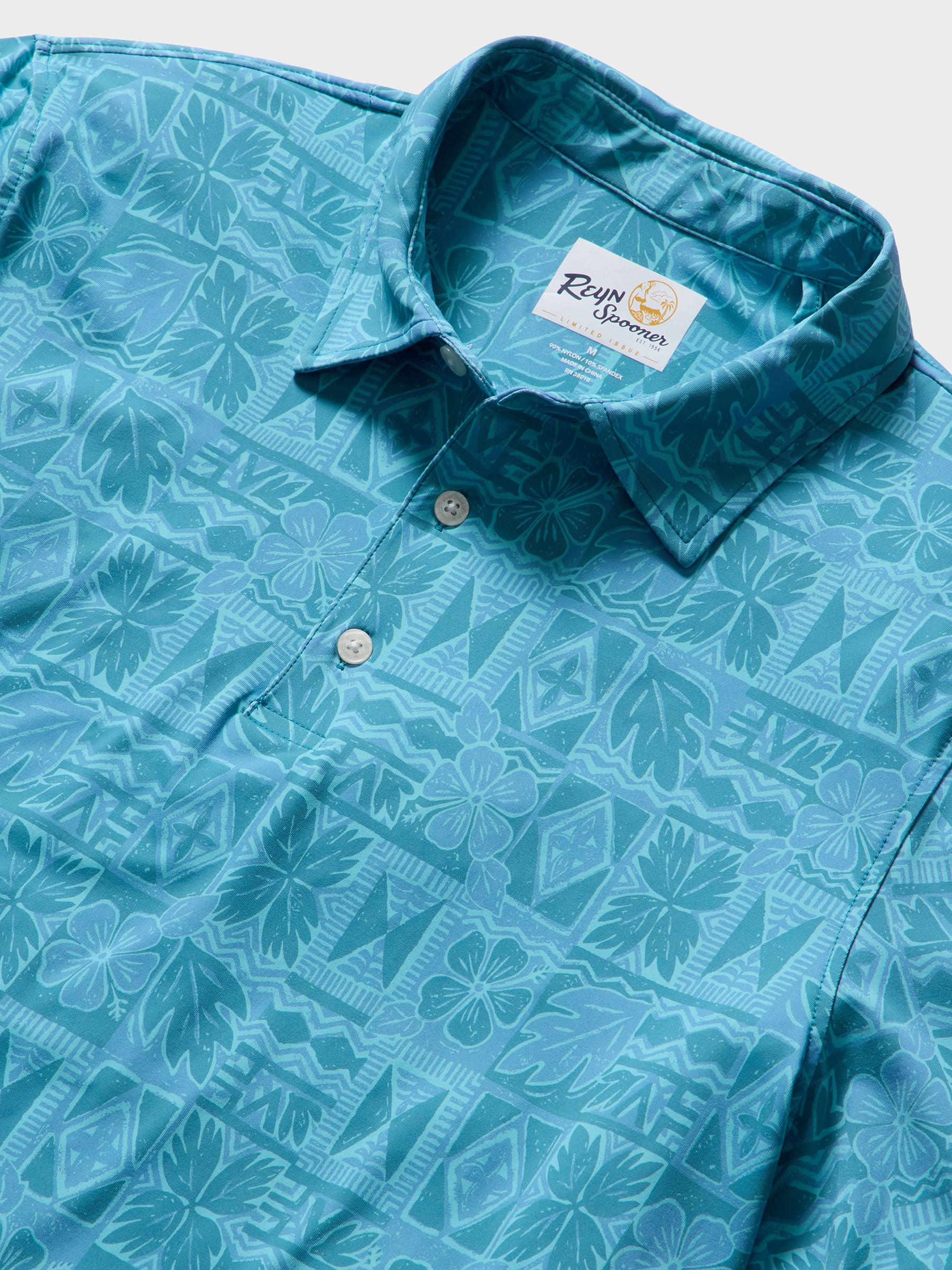 Reyn Spooner KAPA STORY PERFORMANCE POLO in DARK AQUA