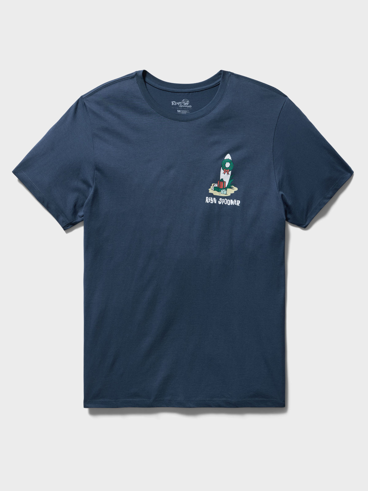 Reyn Spooner SANTA'S ISLAND SHACK GRAPHIC TEE in NAVY