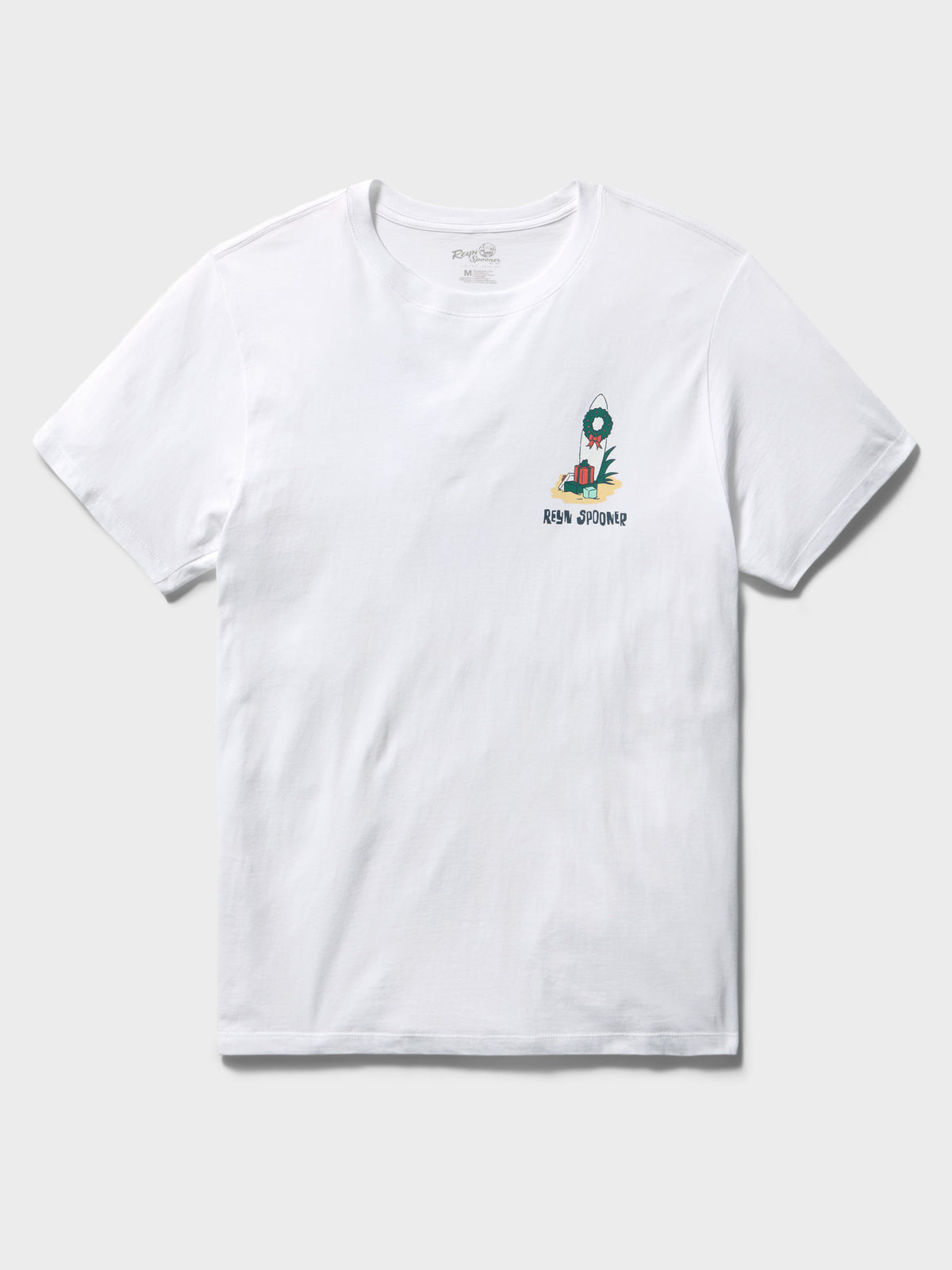 Reyn Spooner SANTA'S ISLAND SHACK GRAPHIC TEE in WHITE