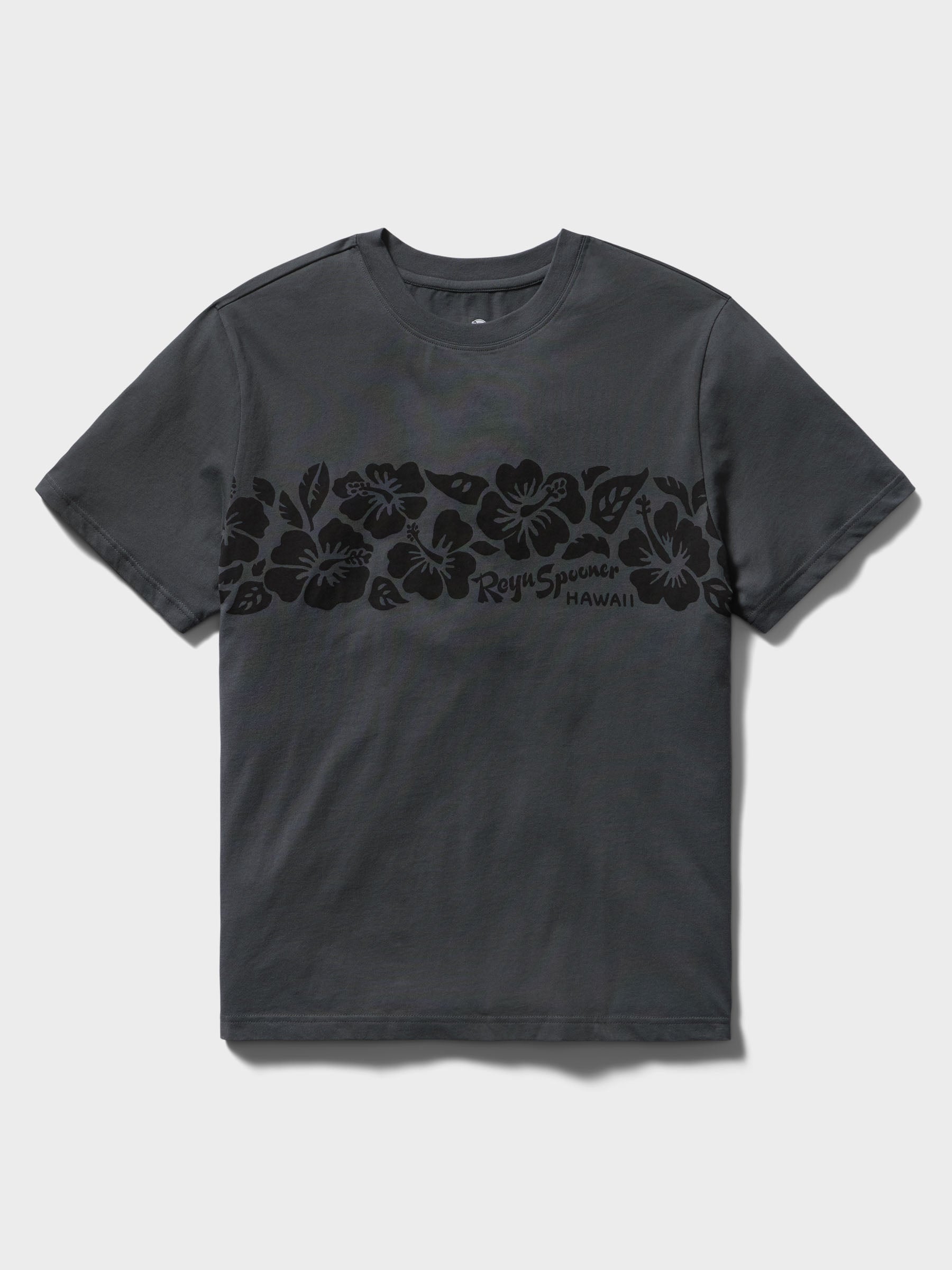 Reyn Spooner HIBISCUS FLOW GRAPHIC TEE in GRAPHITE