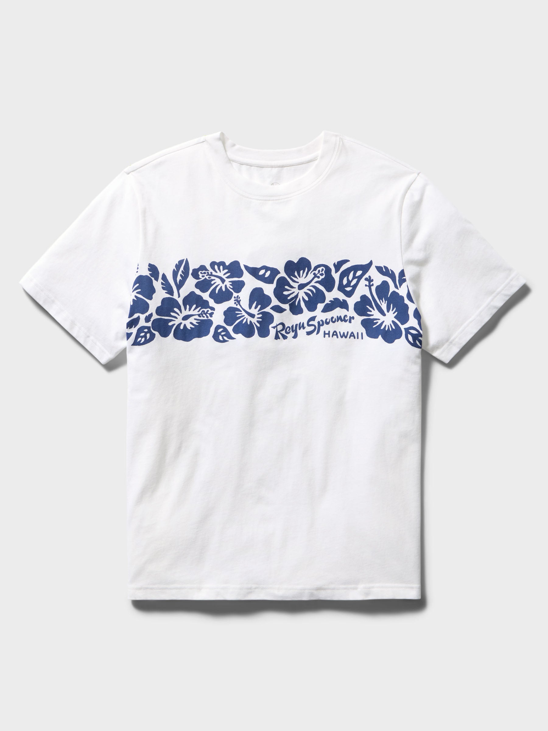Reyn Spooner HIBISCUS FLOW GRAPHIC TEE in WHITE