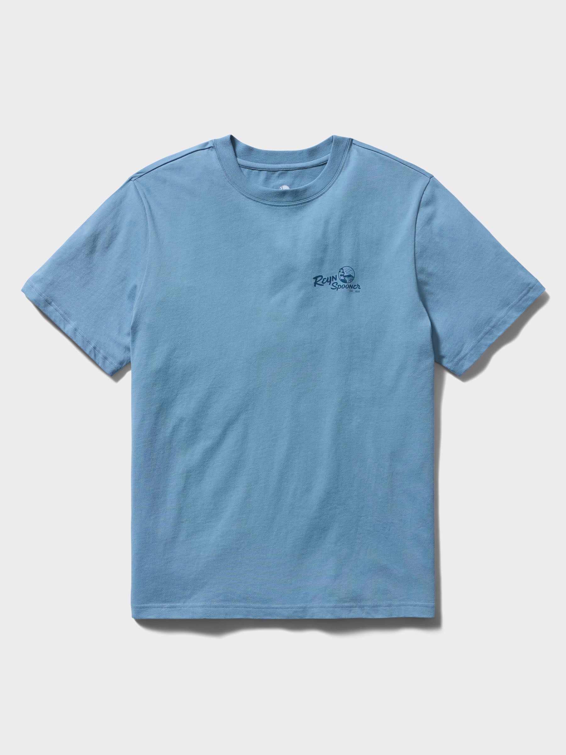 Reyn Spooner INTO THE CURL GRAPHIC TEE in DUSTY BLUE