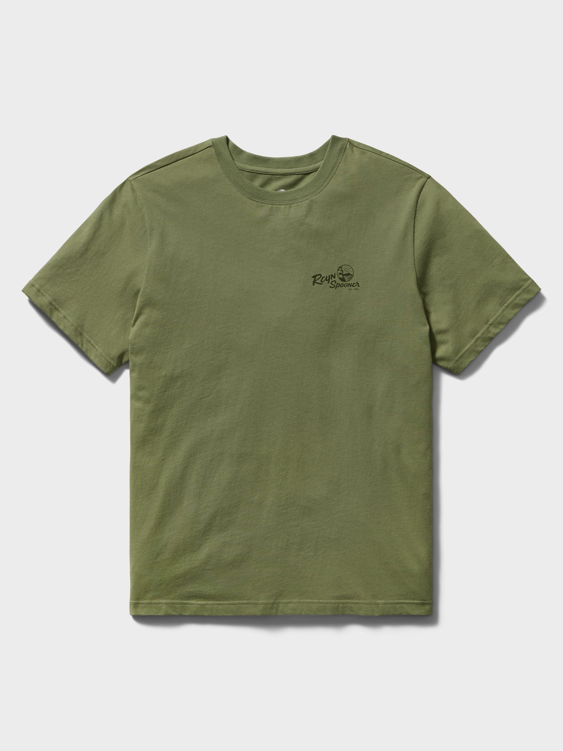Reyn Spooner INTO THE CURL GRAPHIC TEE in OLIVE