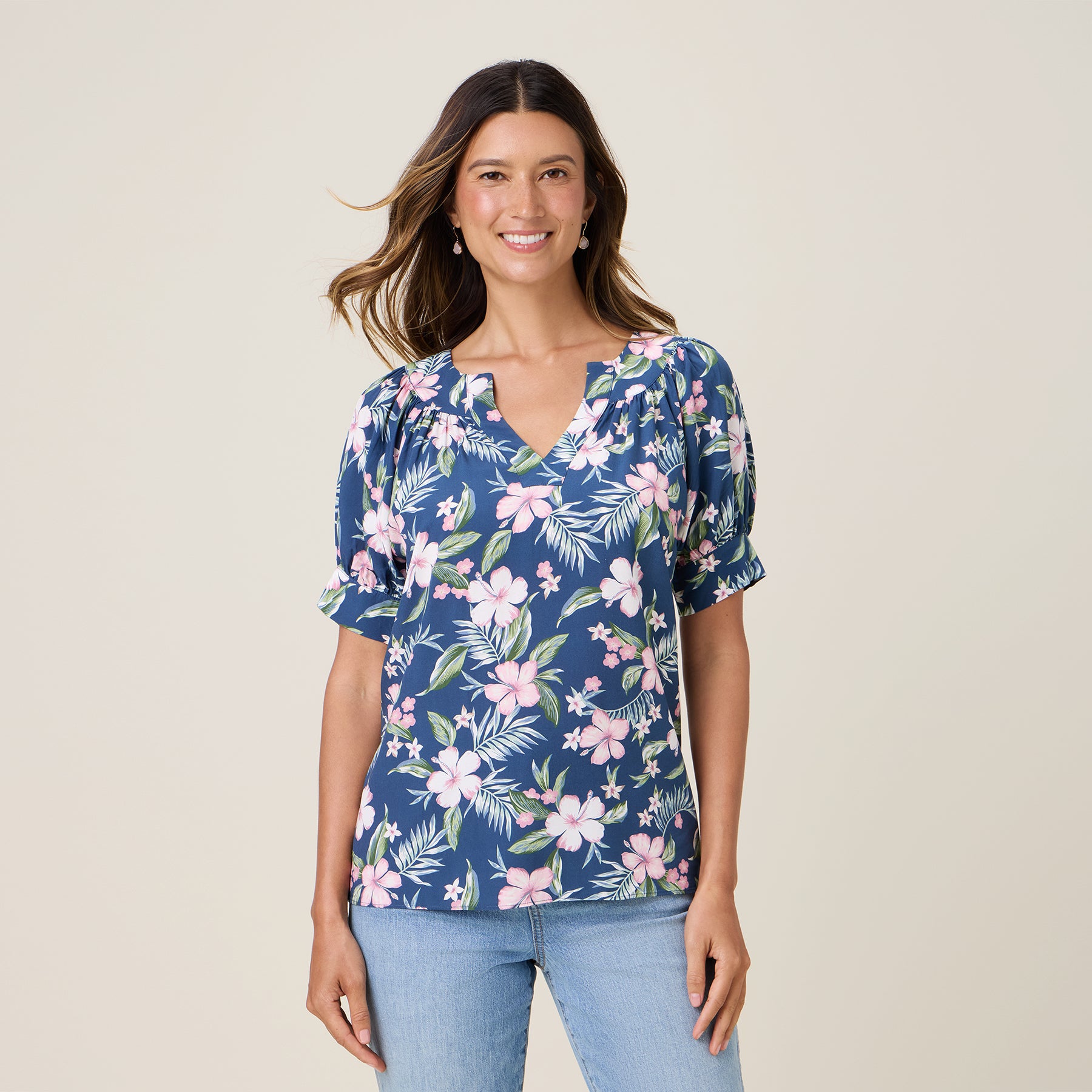 Reyn Spooner MANOA BEAUTY HEIDI TOP in INSIGNIA BLUE