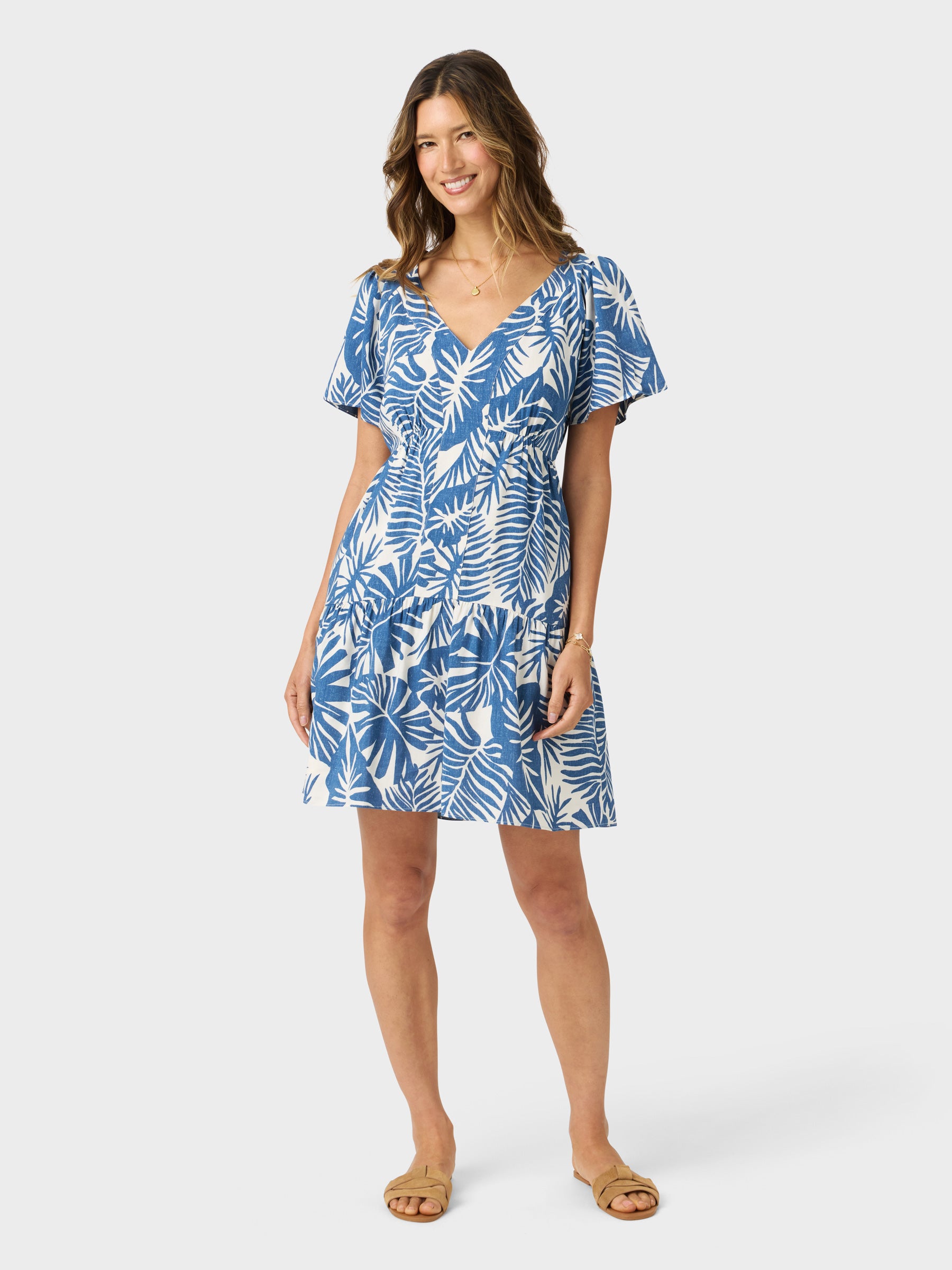 Reyn Spooner MIDNIGHT MONSTERA PAISLEY DRESS in NAVY