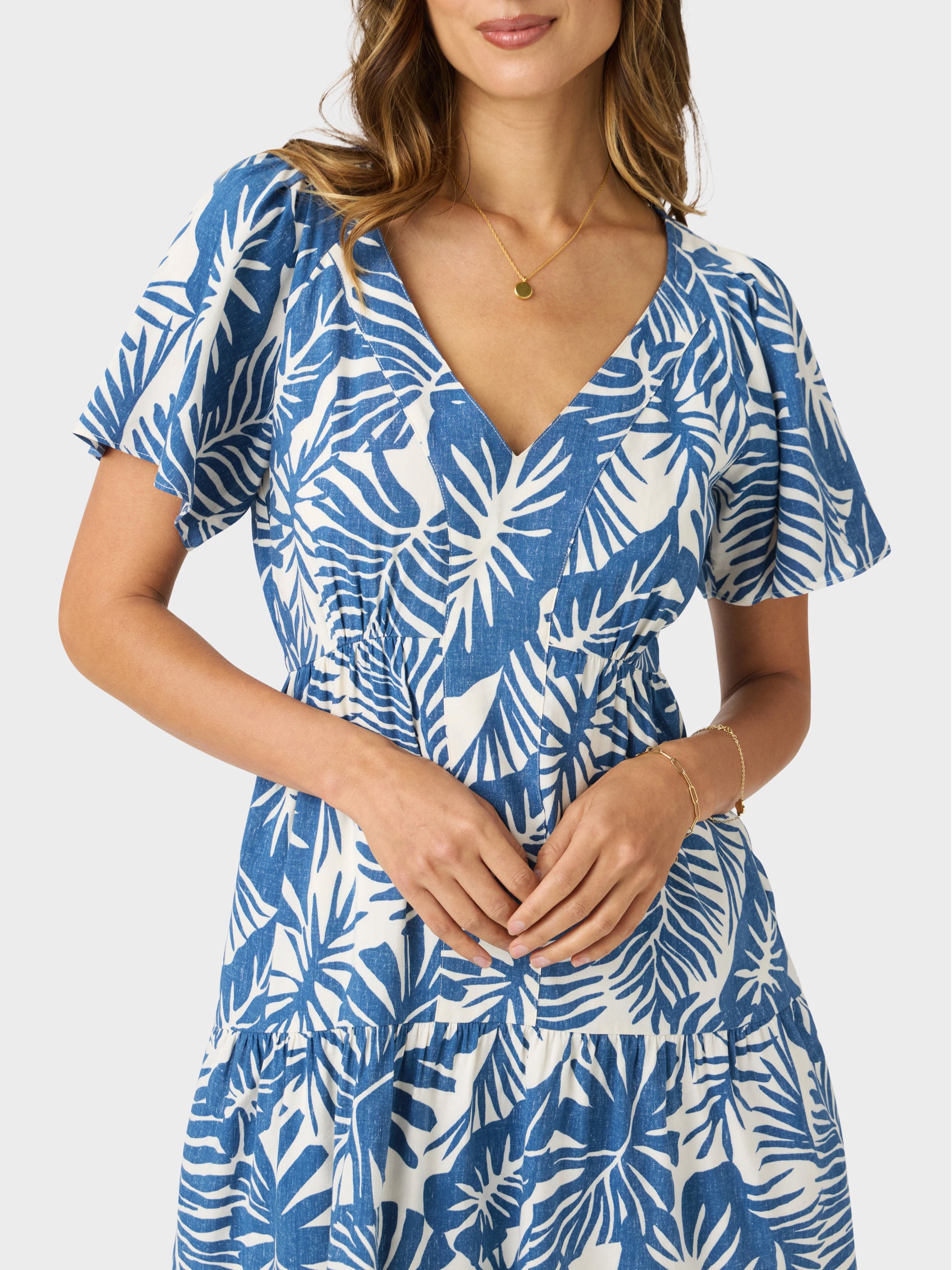 Reyn Spooner MIDNIGHT MONSTERA PAISLEY DRESS in NAVY