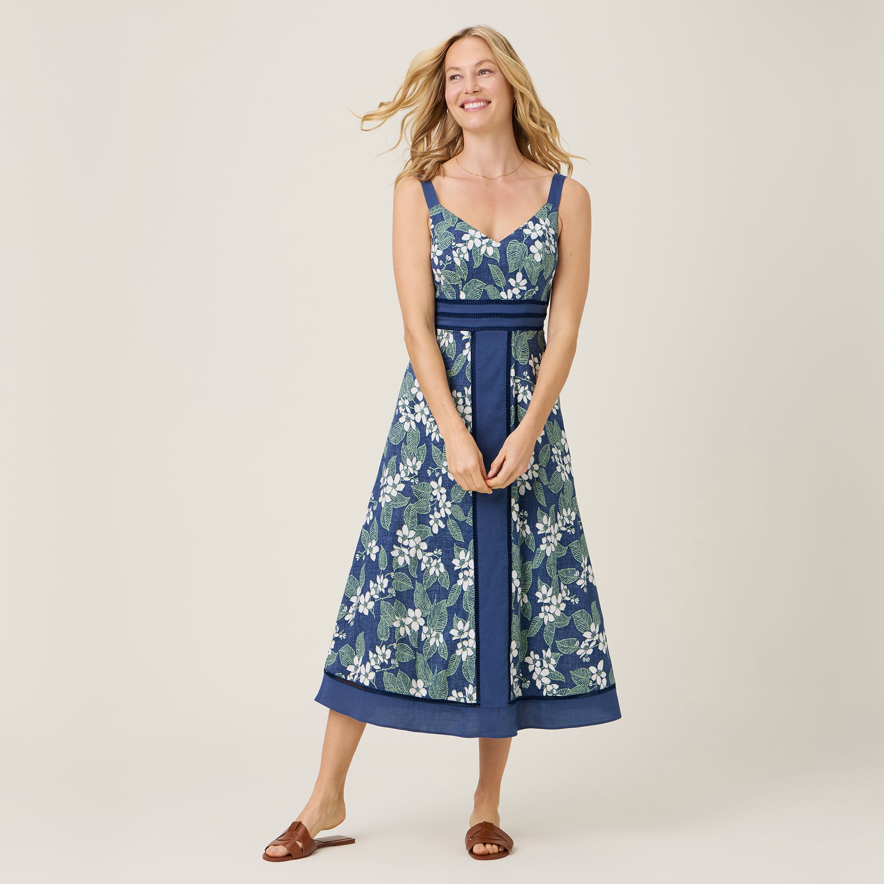 Reyn Spooner NUPOLUPOLU ELEANOR DRESS in INSIGNIA BLUE