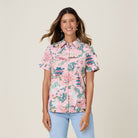 Reyn Spooner PEANUTS IN JAPAN ABBY TOP in PINK