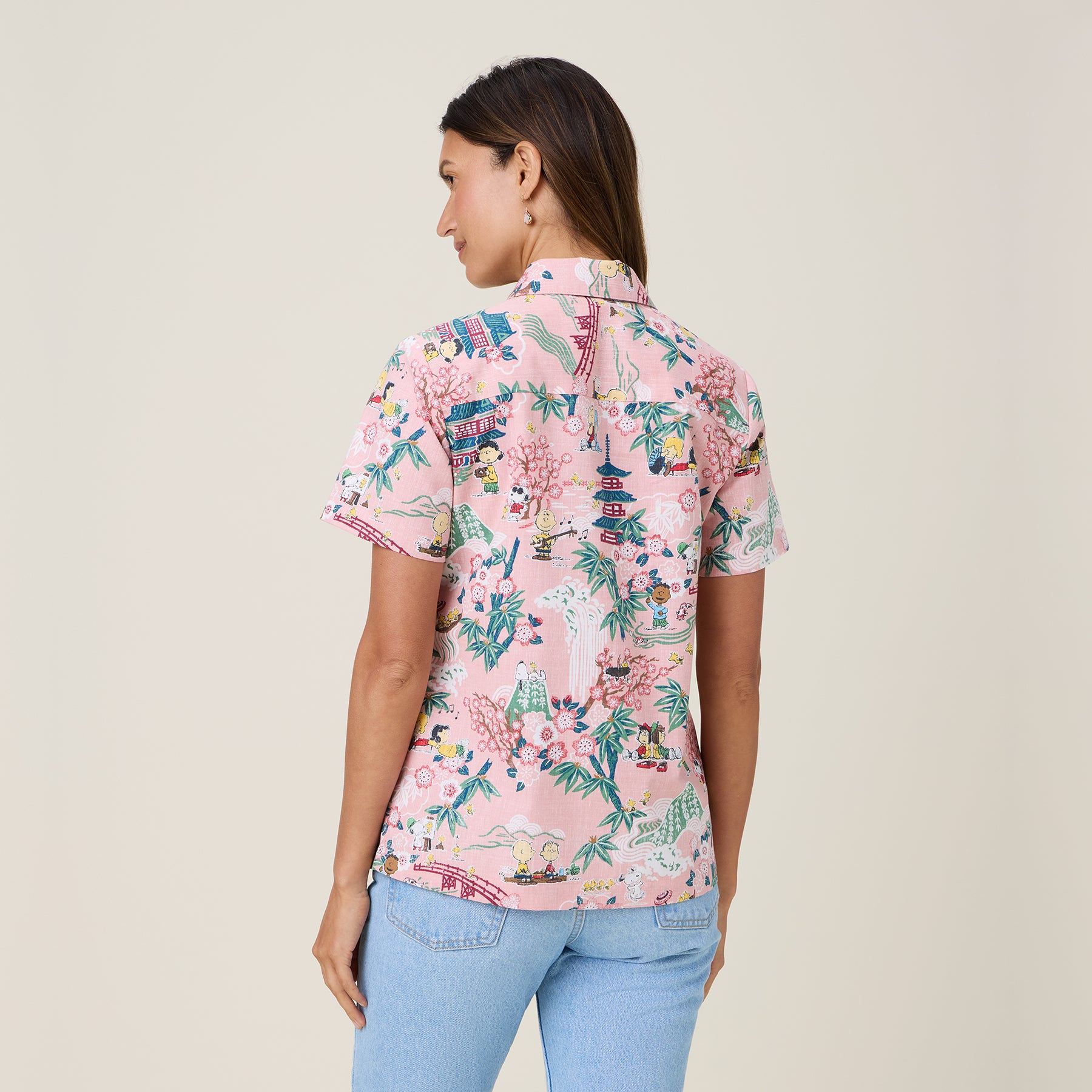 Reyn Spooner PEANUTS IN JAPAN ABBY TOP in PINK