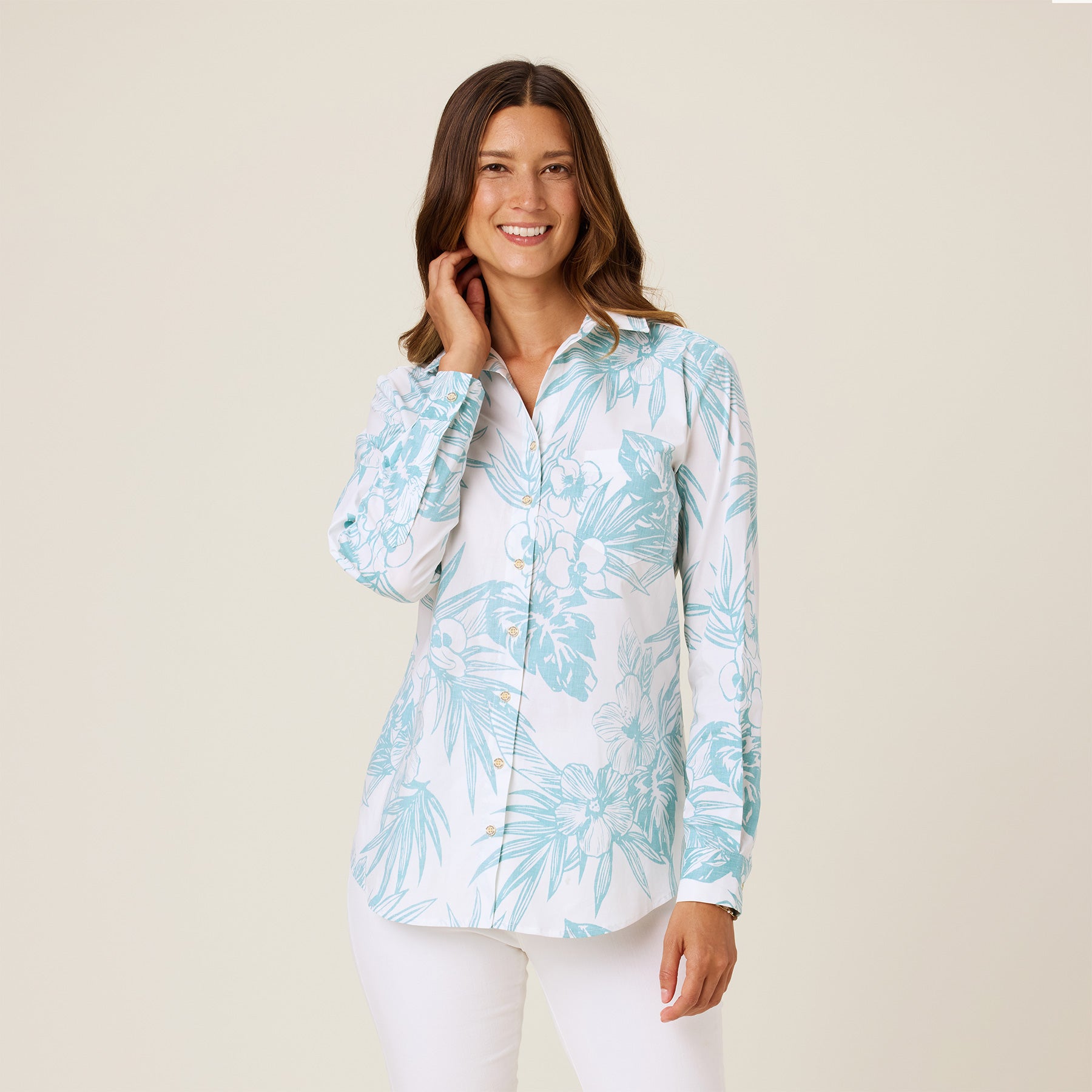 Reyn Spooner PUA AKA ASTRID TOP in POOL BLUE